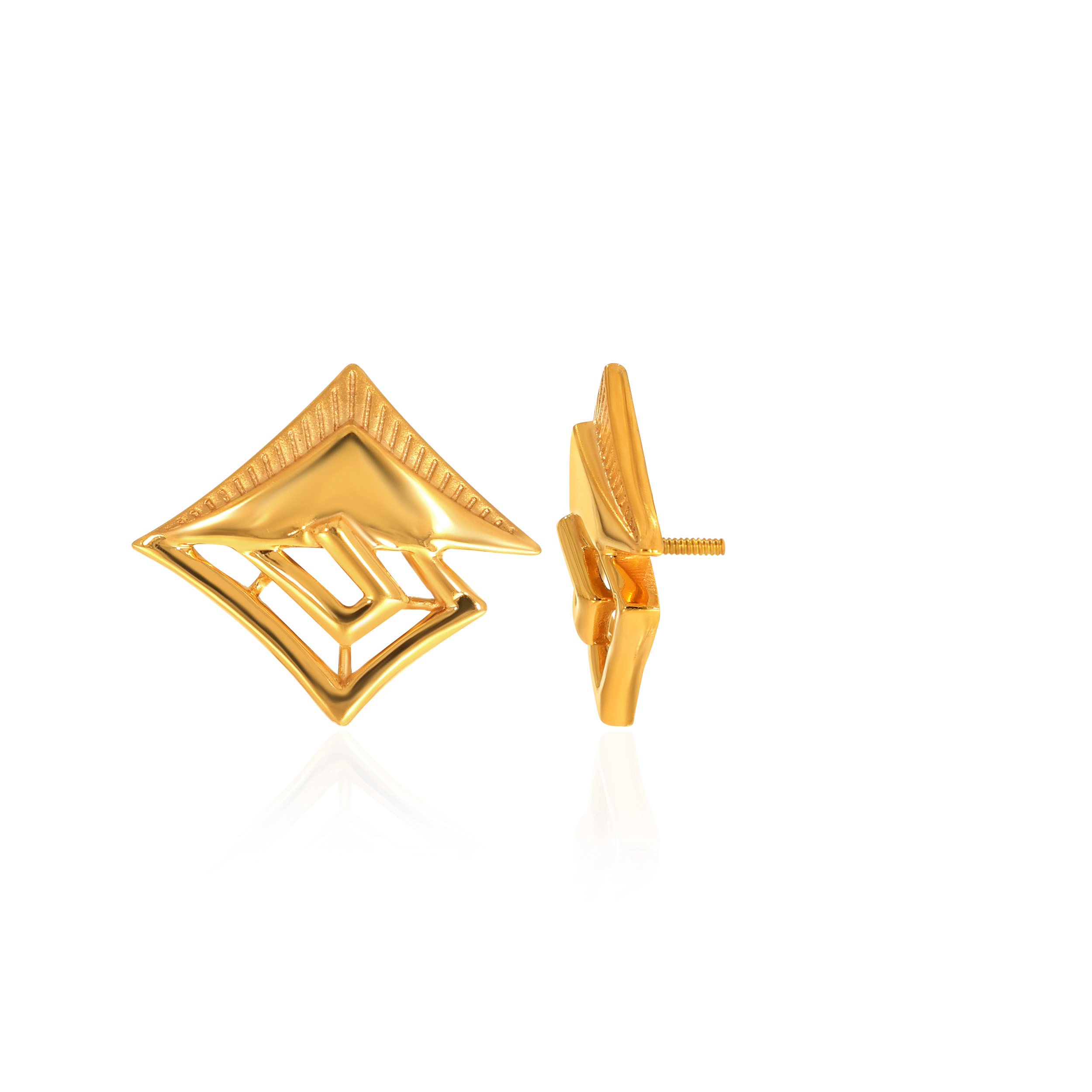 Contemporary Expressions Gold Studs - Senco Gold and Diamonds