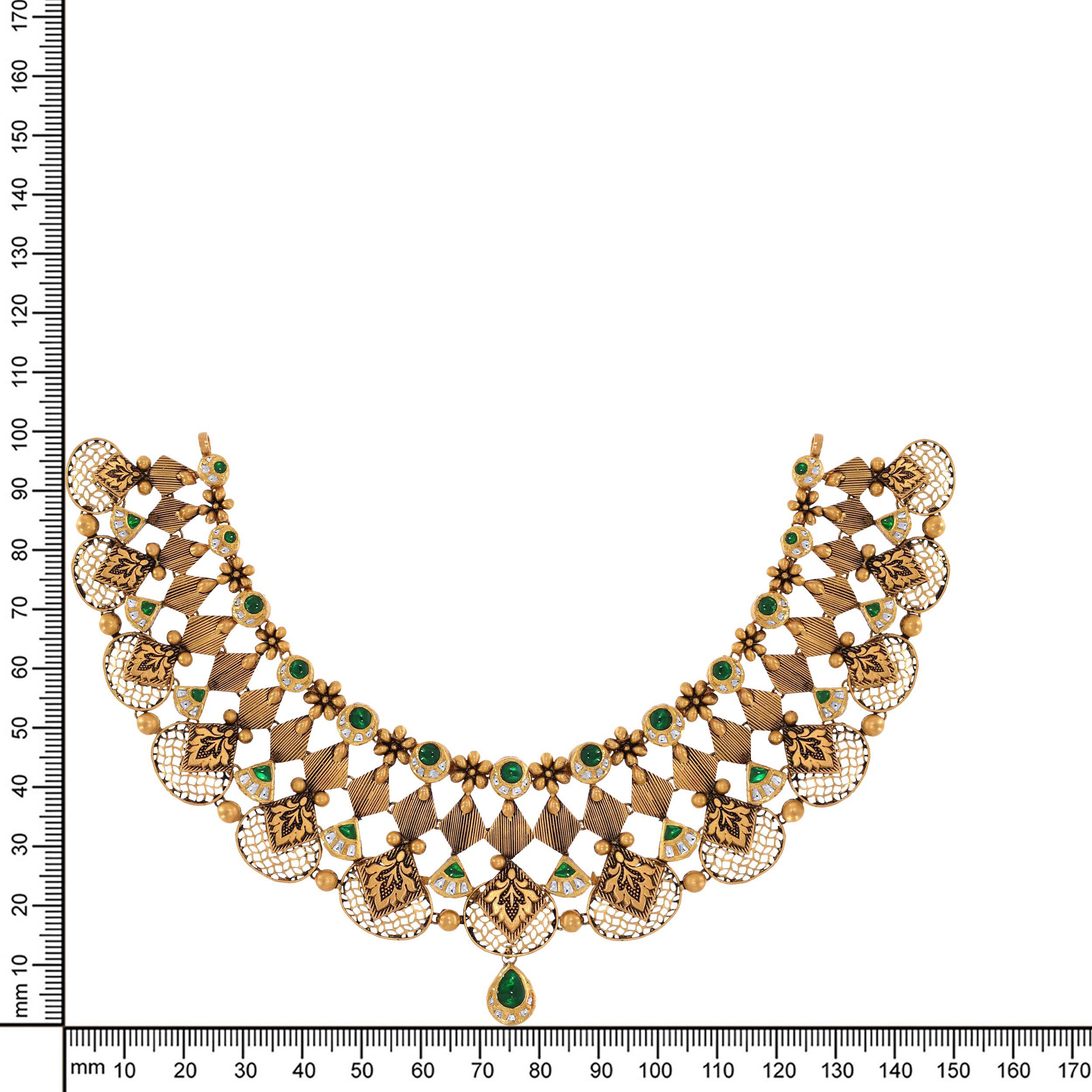 Contemporary Majestic Kundan Necklace  - Senco Gold and Diamonds