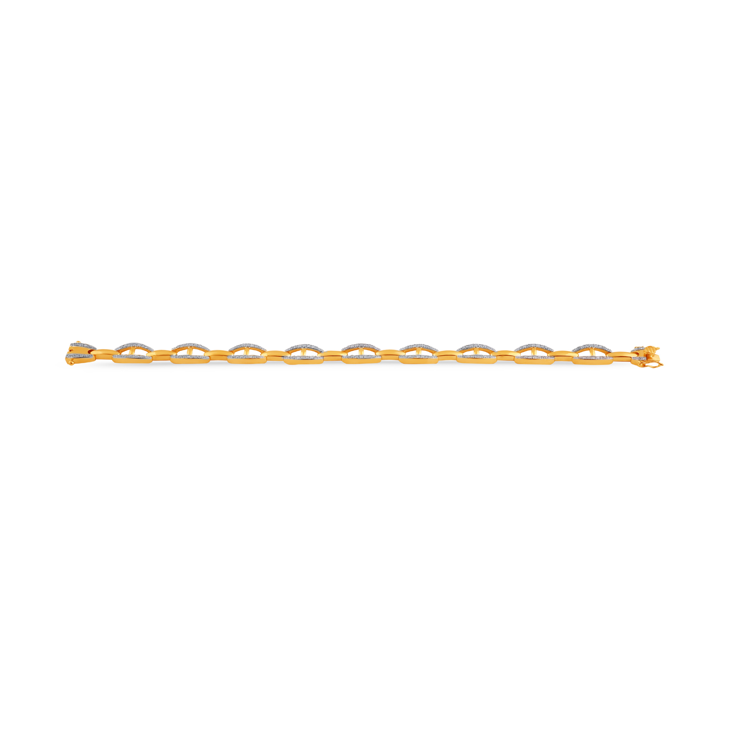 Exquisite Interwoven Link Diamond Wristlet - Senco Gold and Diamonds