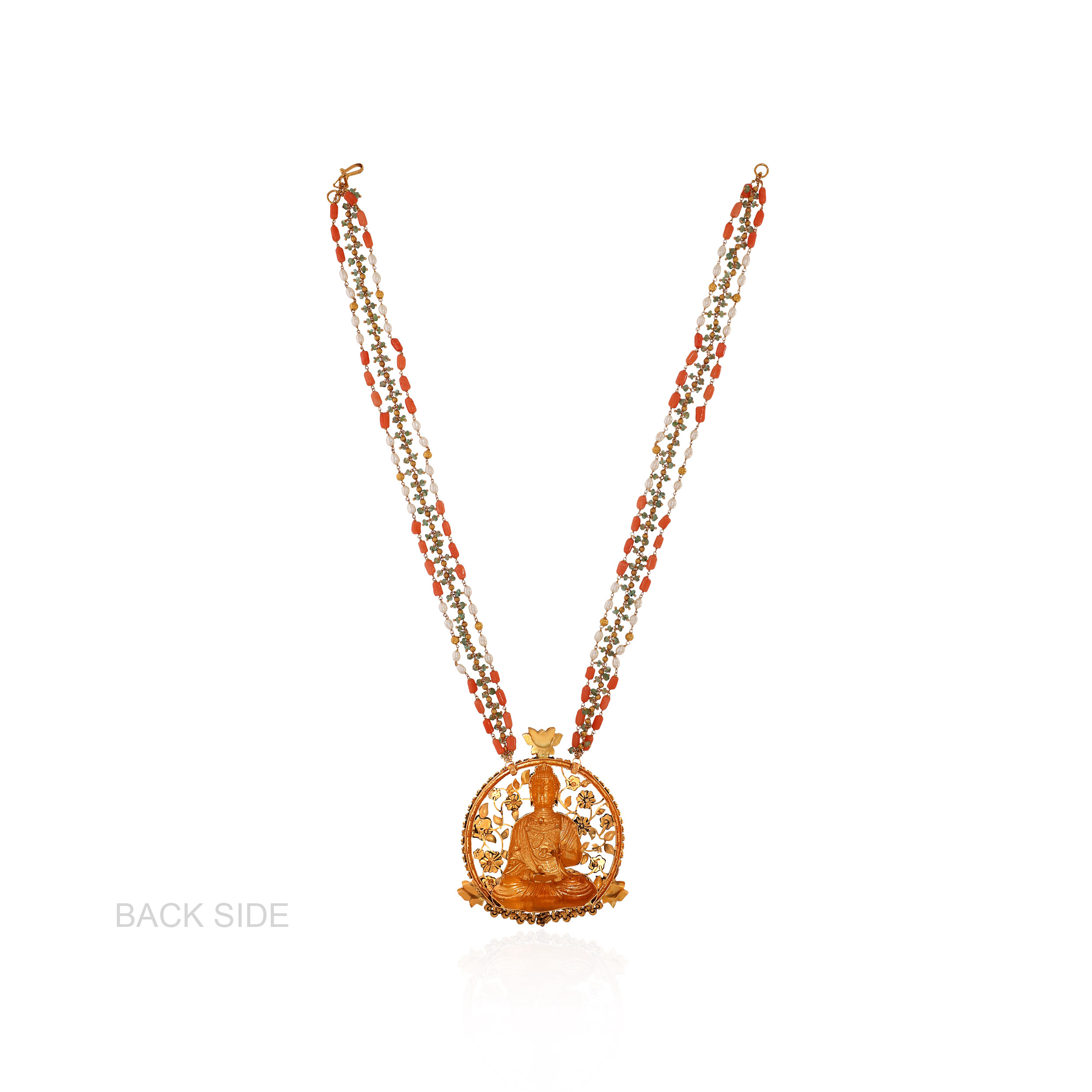 22K Yellow Gold Kundan Necklace-GN-D000788428 - Senco Gold and Diamonds