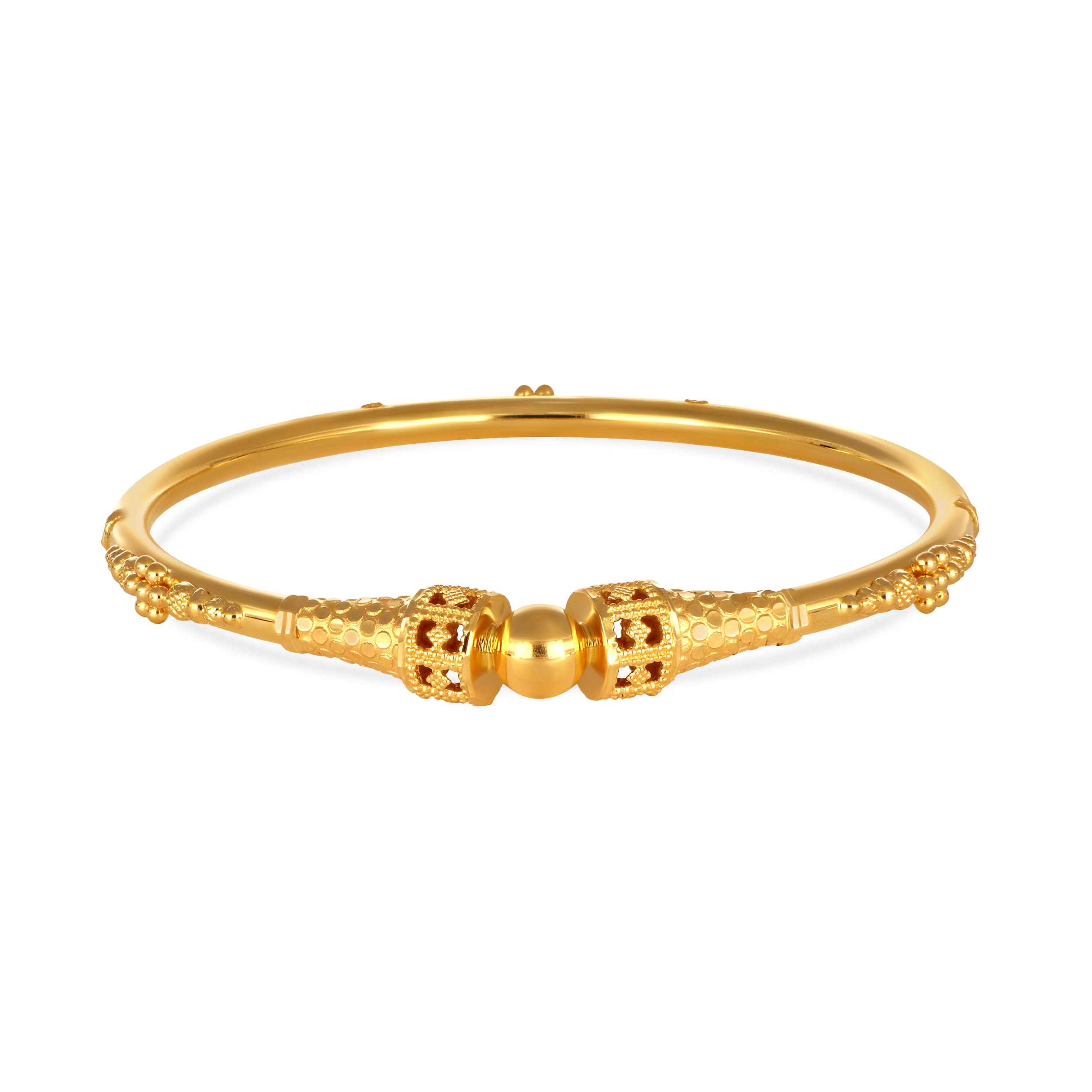 Regal Ornate Gold Bangle - Senco Gold and Diamonds