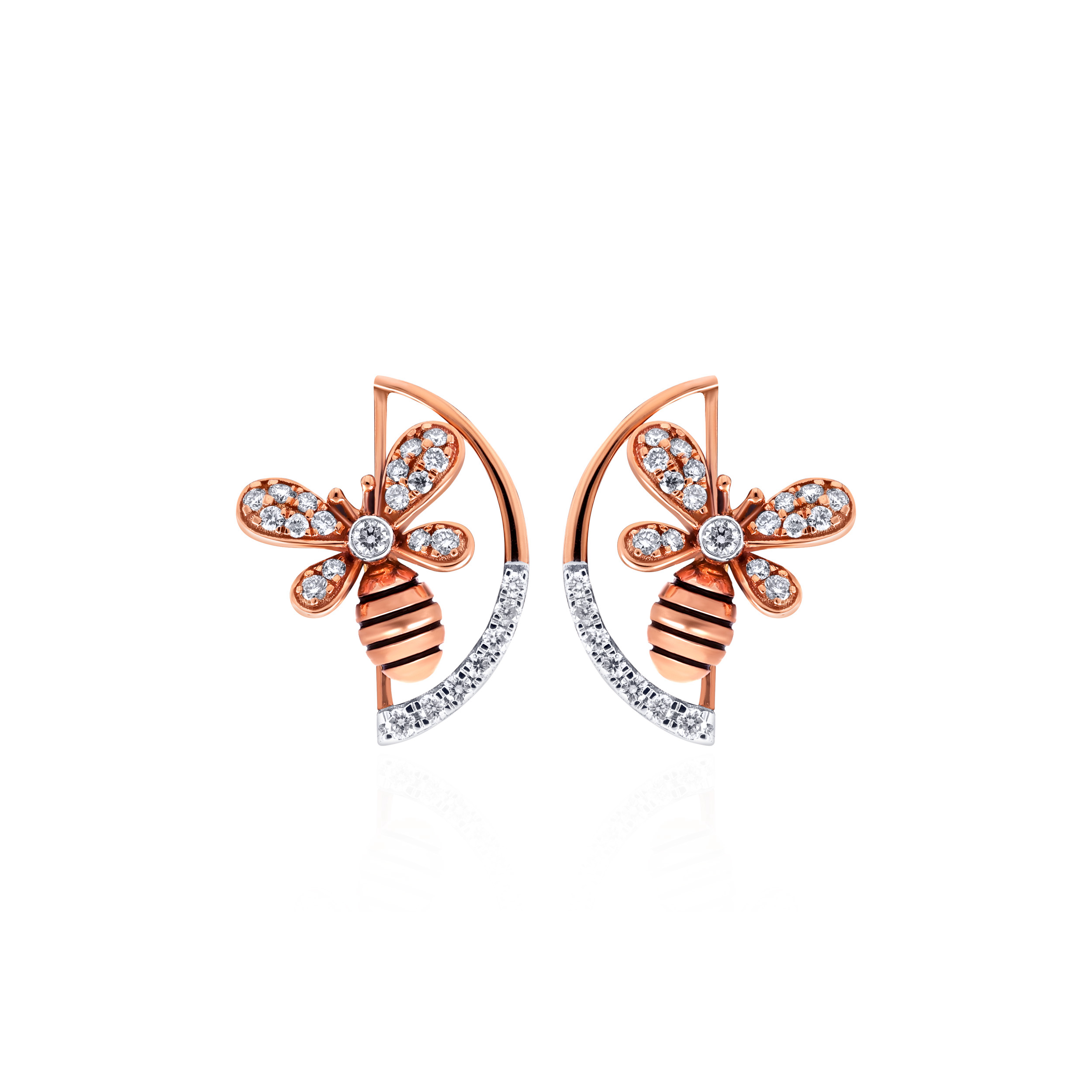 Queenly Bee Diamond Studs - Senco Gold and Diamonds