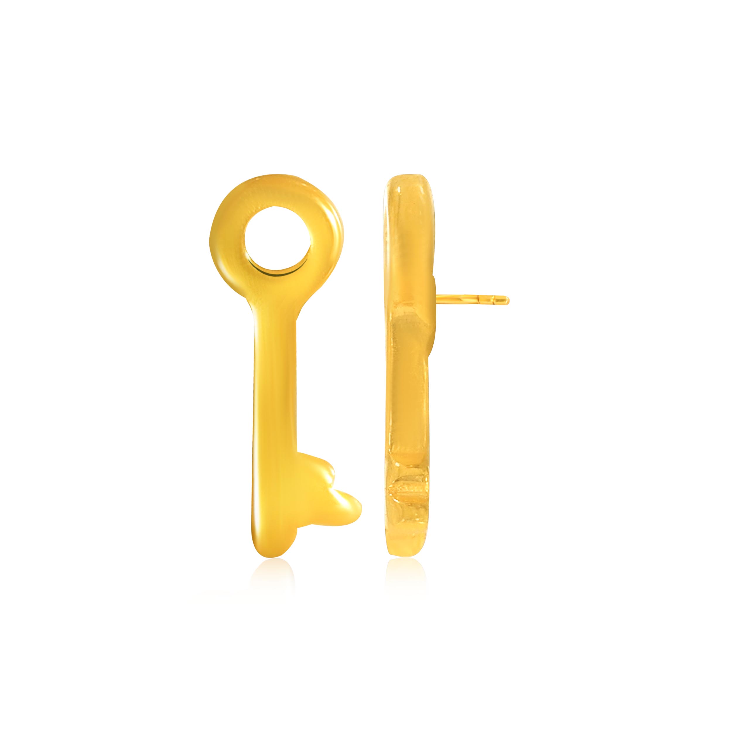 Key to Innocence Gold Studs - Senco Gold and Diamonds