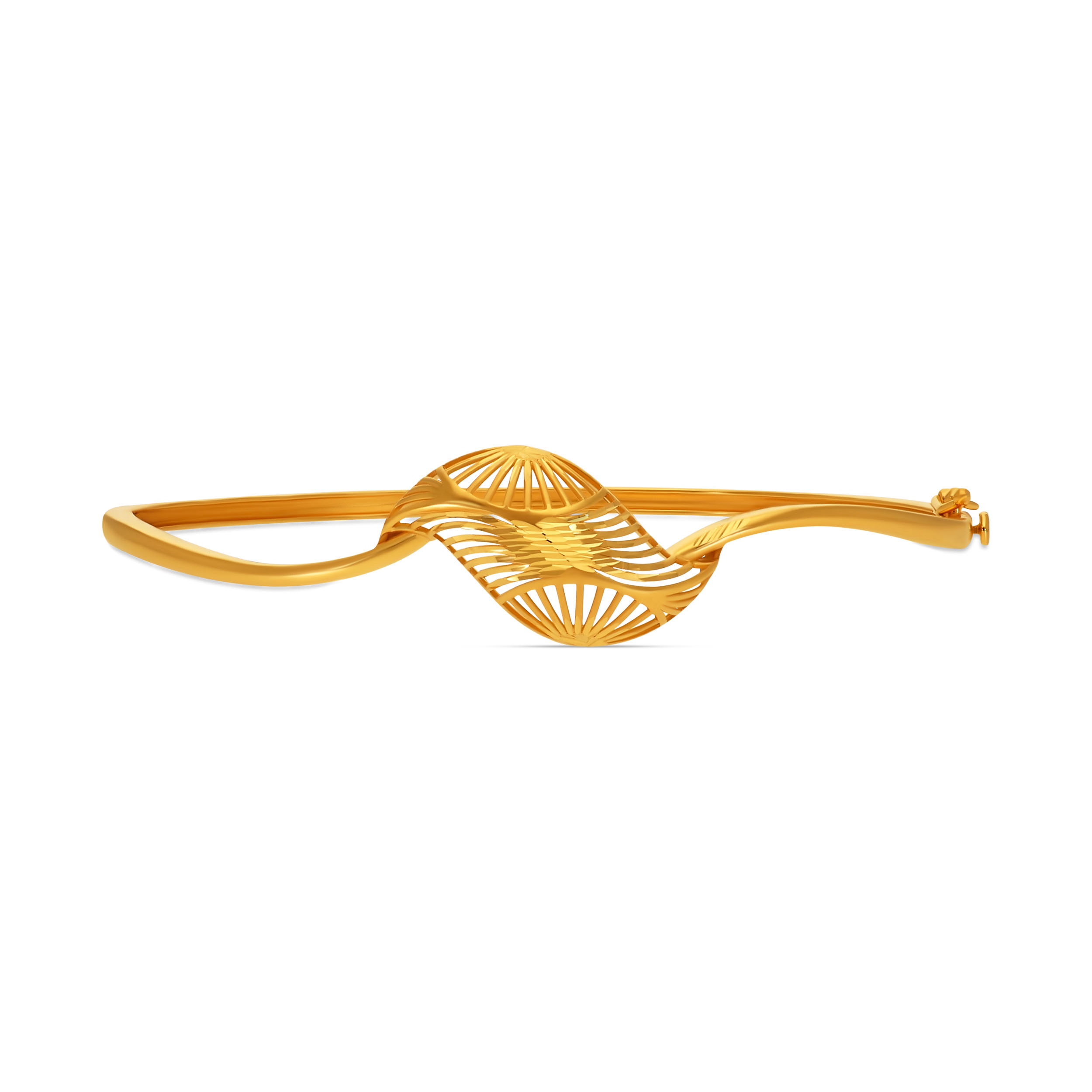WaveWhirl Gold Chur Bangle - Senco Gold and Diamonds