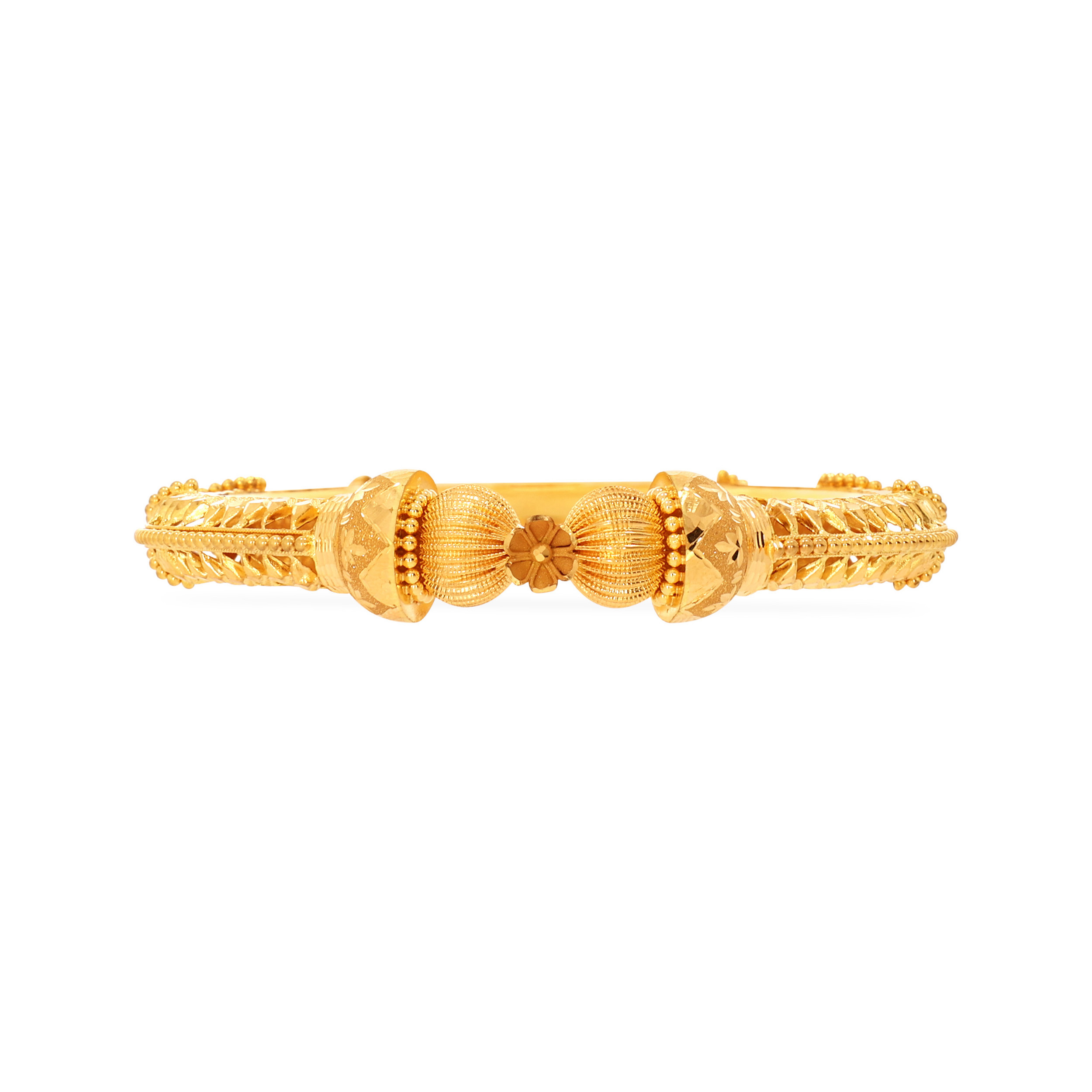 Ethnic Ethos Gold Mukh Bangle - Senco Gold and Diamonds