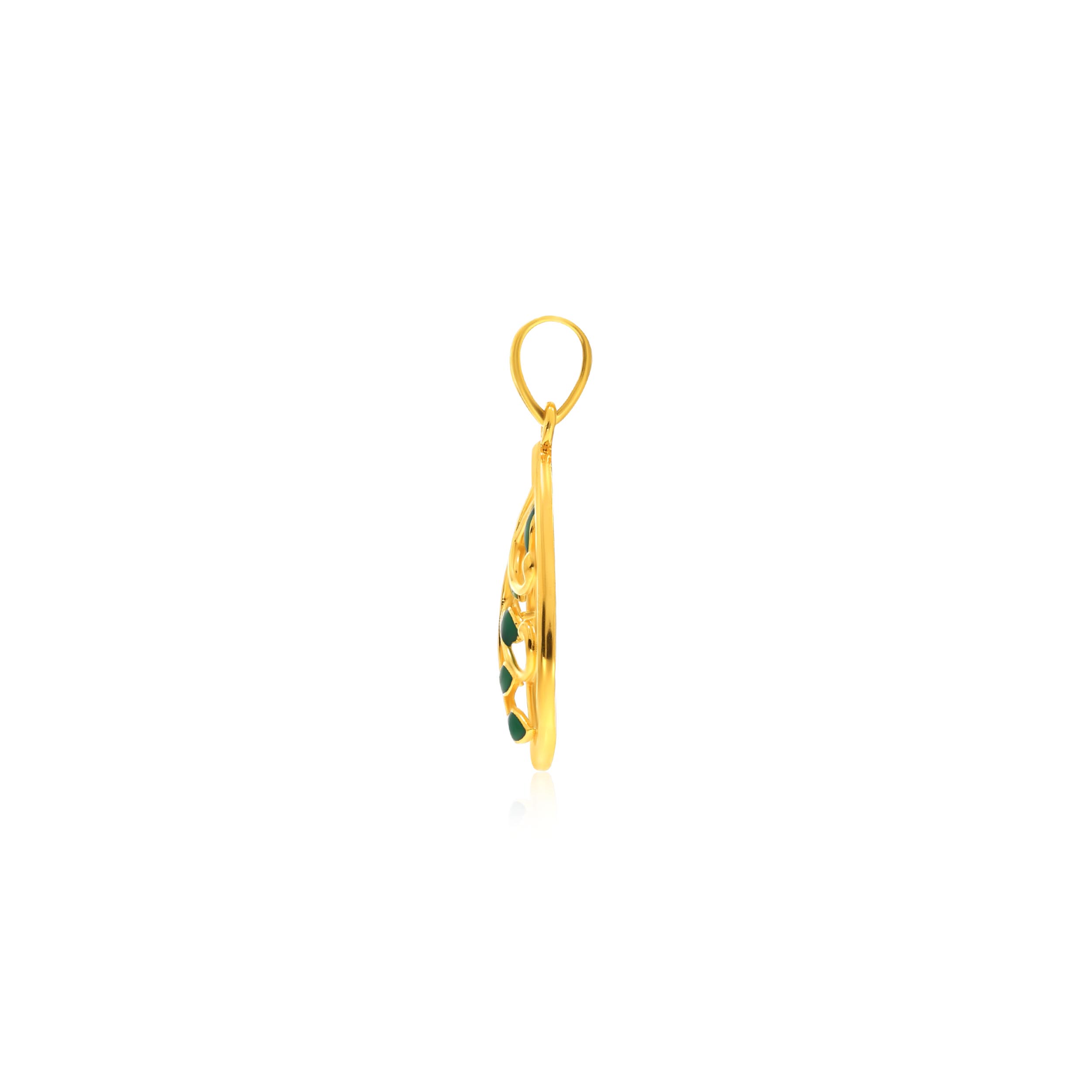 Leafy Drop Gold Pendant - Senco Gold and Diamonds