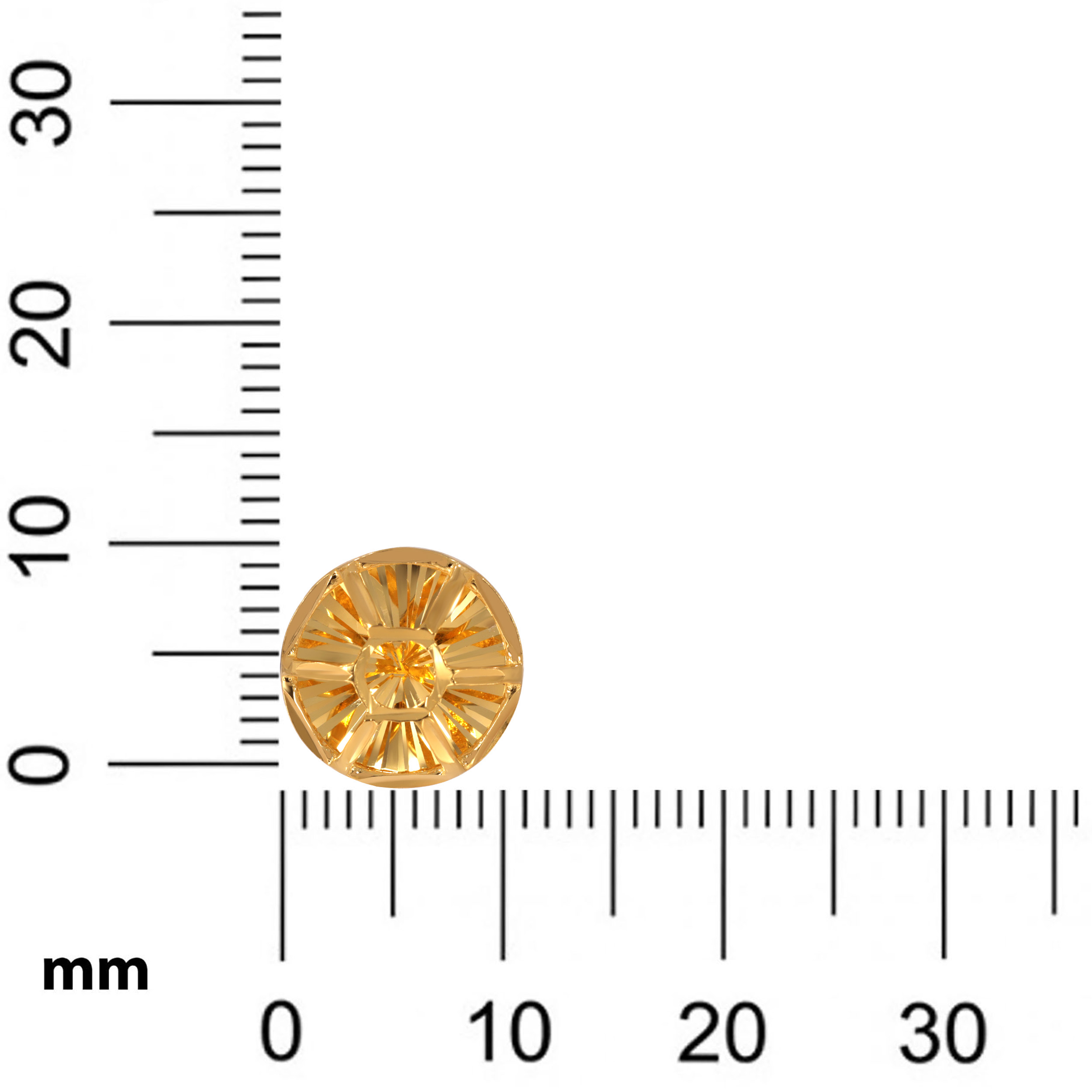 Sunburst Radiance Gold Studs - Senco Gold and Diamonds