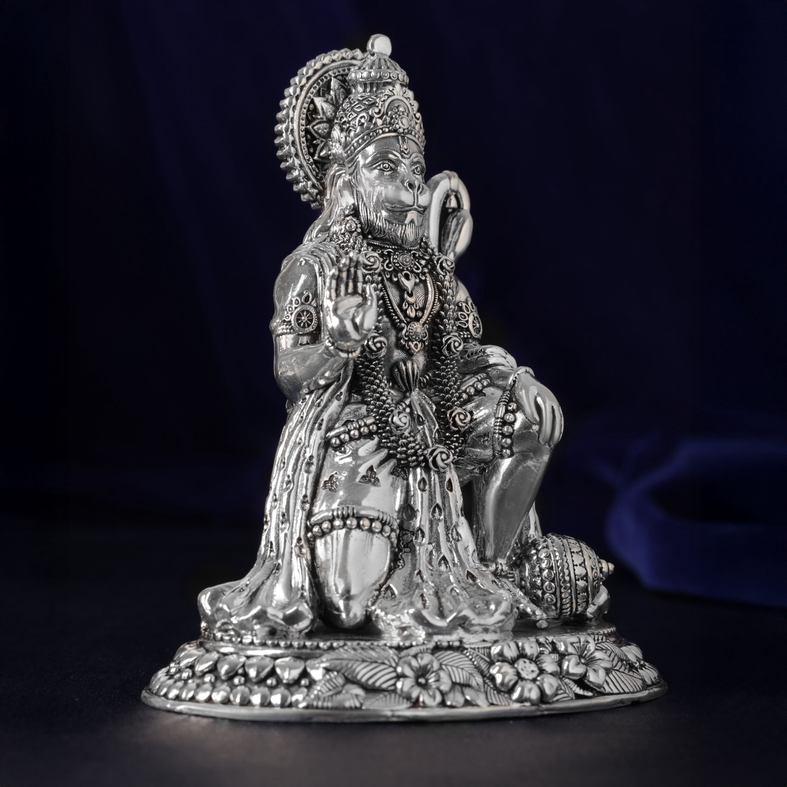 Sacred Silver Hanuman Idol - Senco Gold and Diamonds