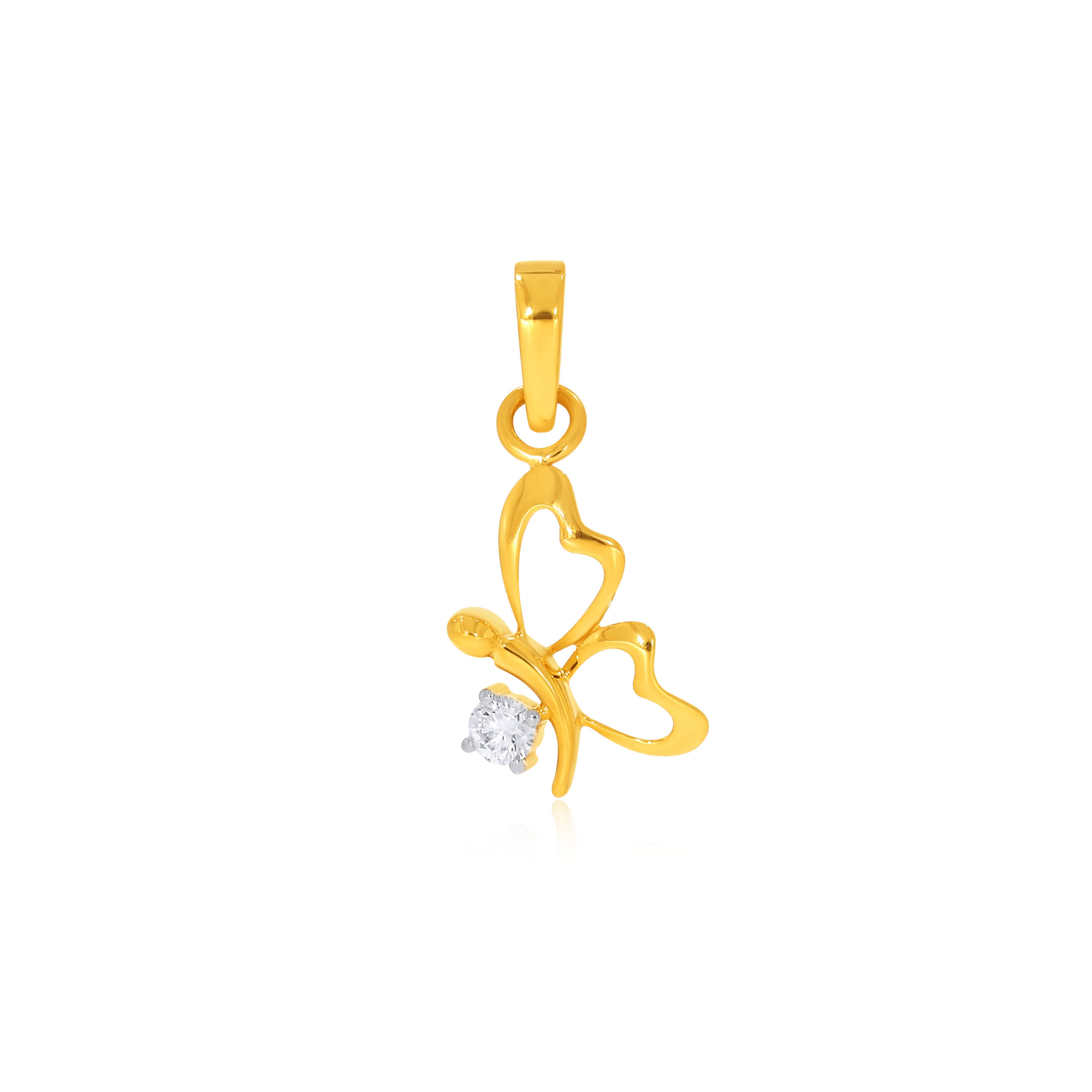 Spring Love Solitaire Pendant - Senco Gold and Diamonds
