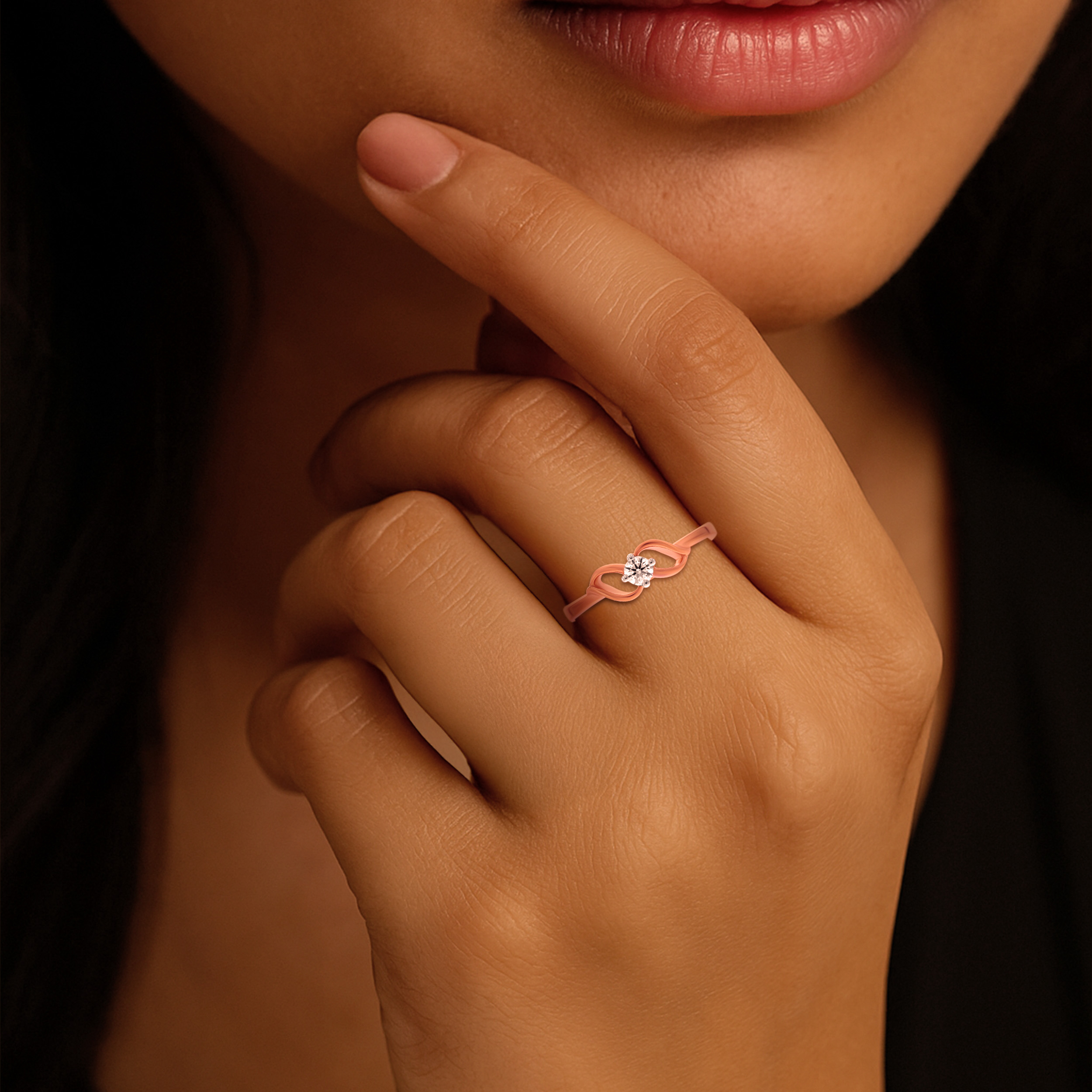 Infinity Bloom Solitaire Diamond Ring - Senco Gold and Diamonds