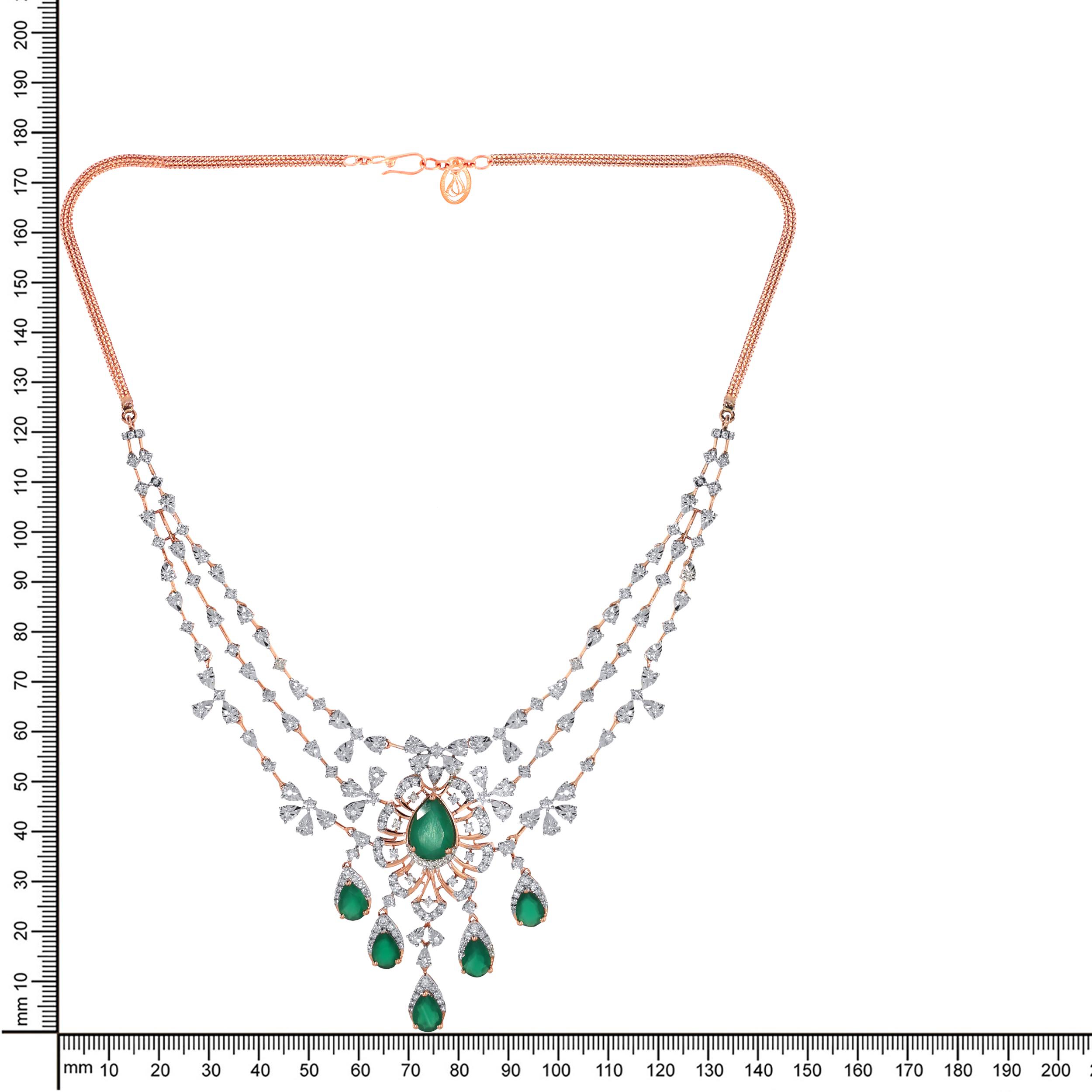 Greeny Splendour Diamond Necklace - Senco Gold and Diamonds