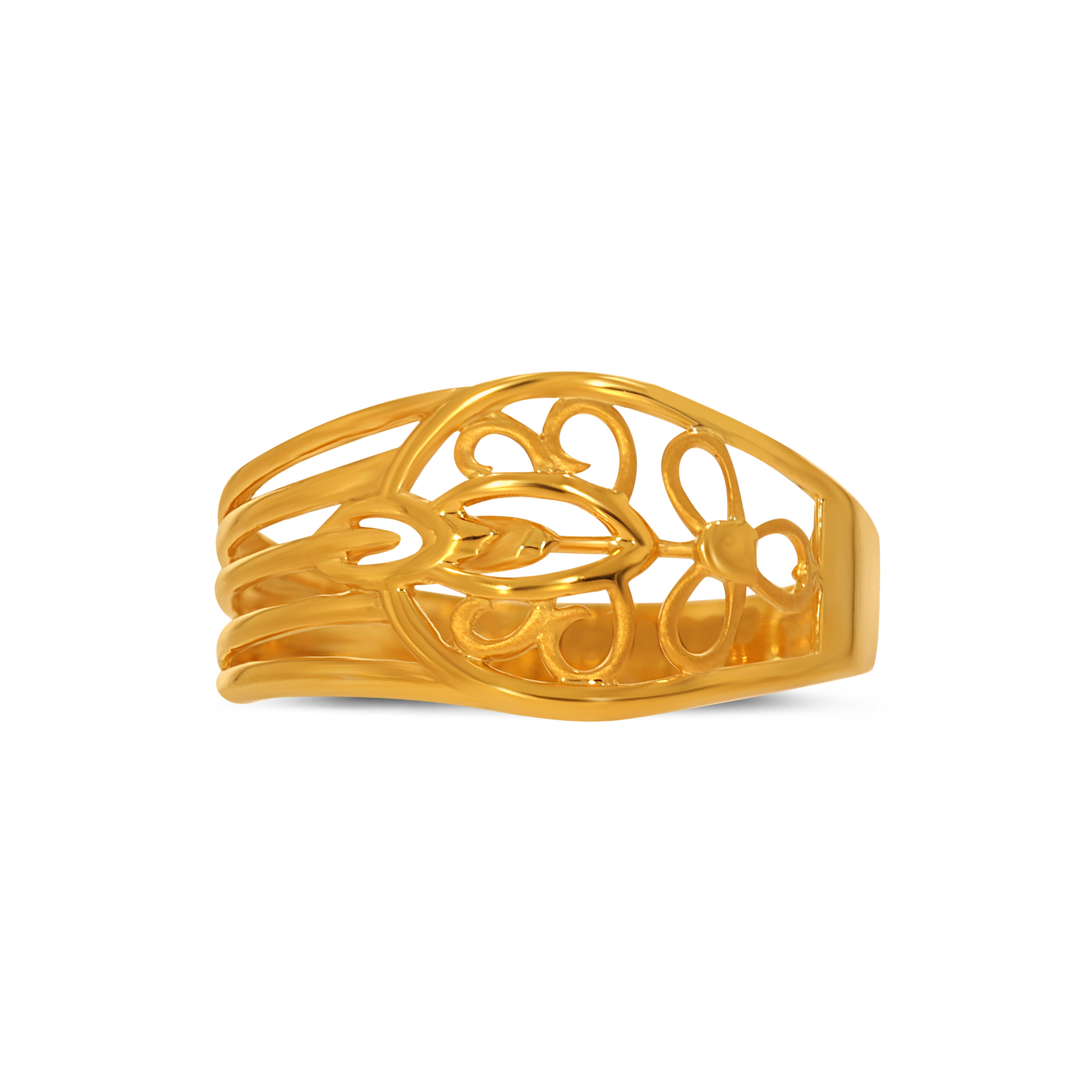 Aurelle Ornate Gold Ring - Senco Gold and Diamonds