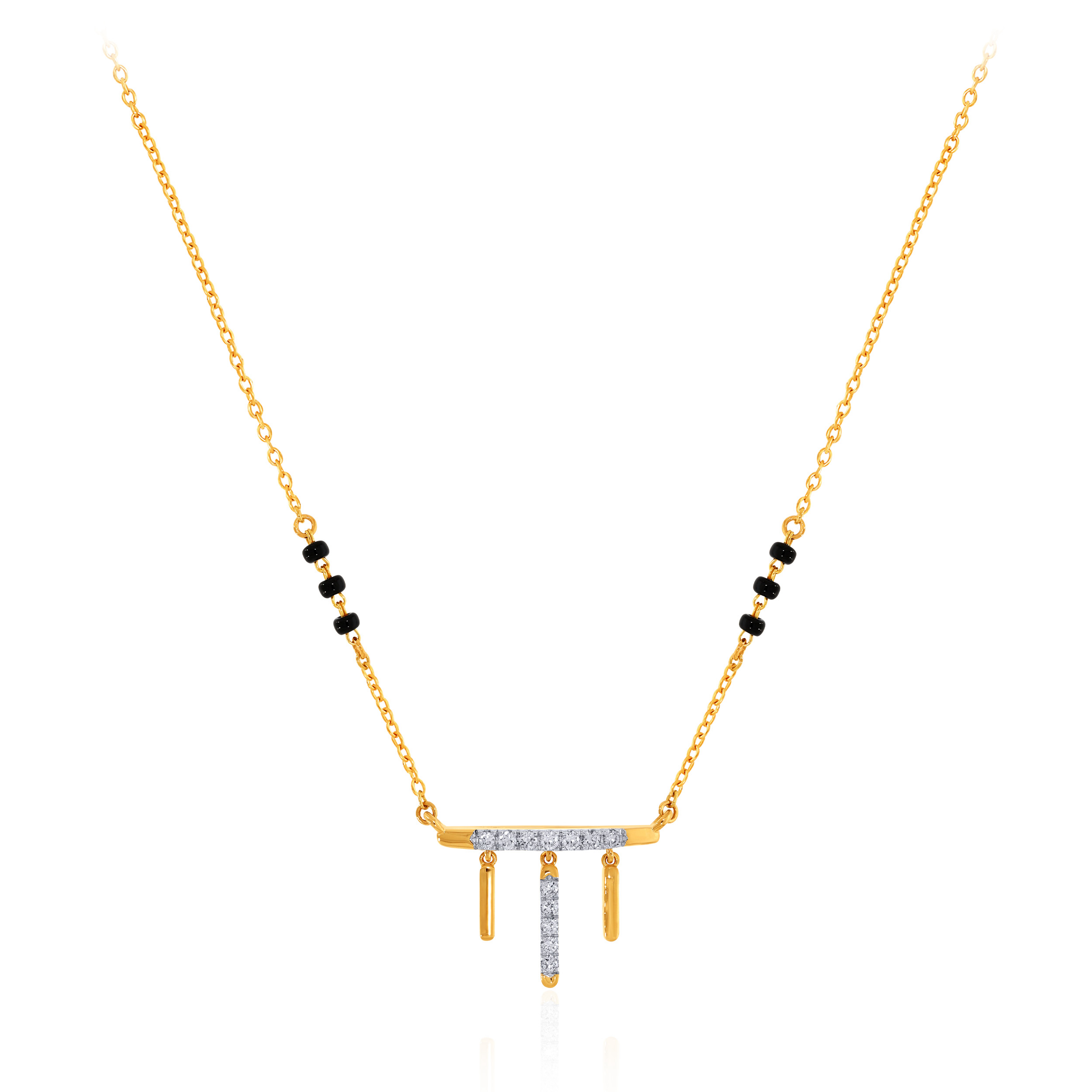 Cascading Bliss Diamond Mangalsutra - Senco Gold and Diamonds