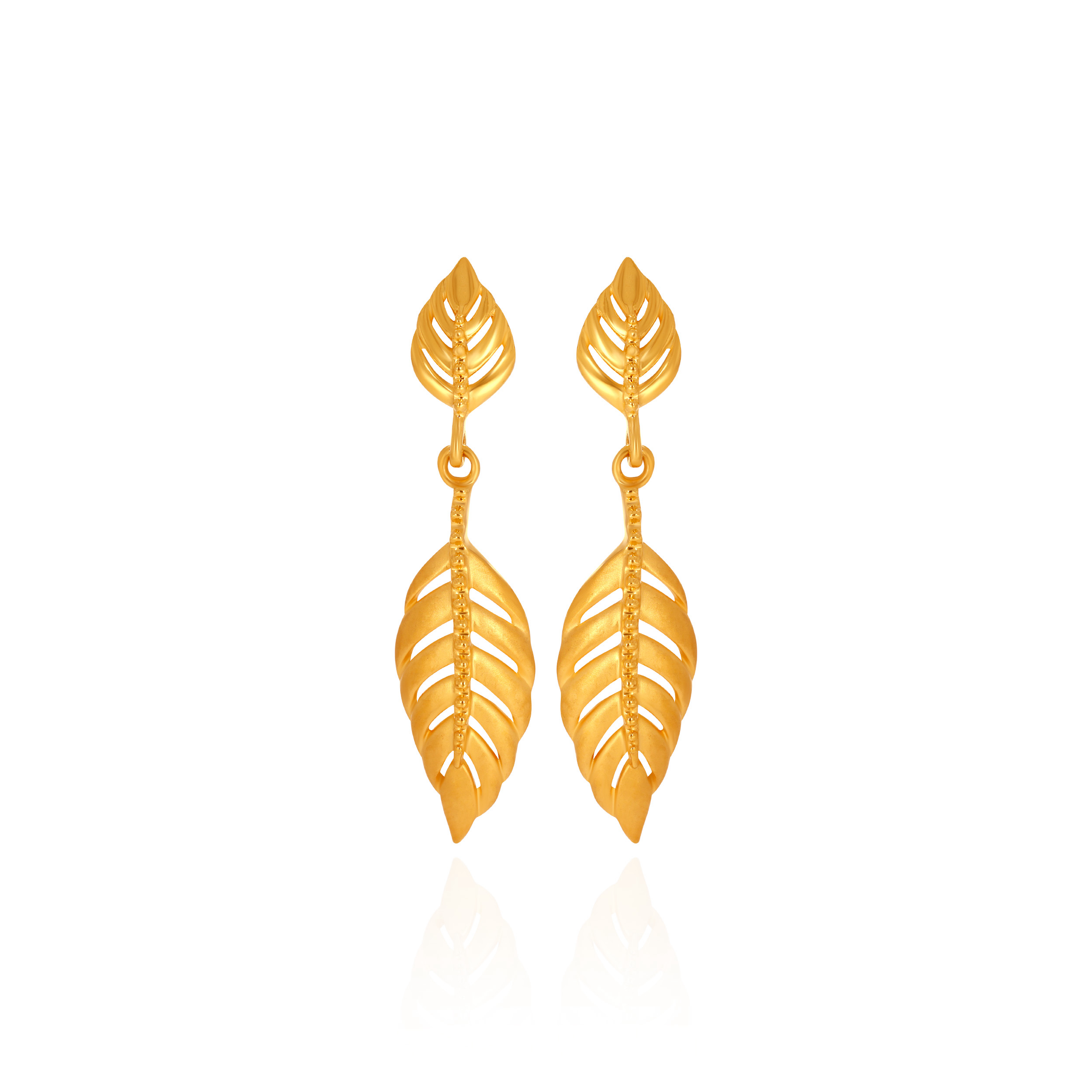 Nature’s Vein Gold Earrings - Senco Gold and Diamonds