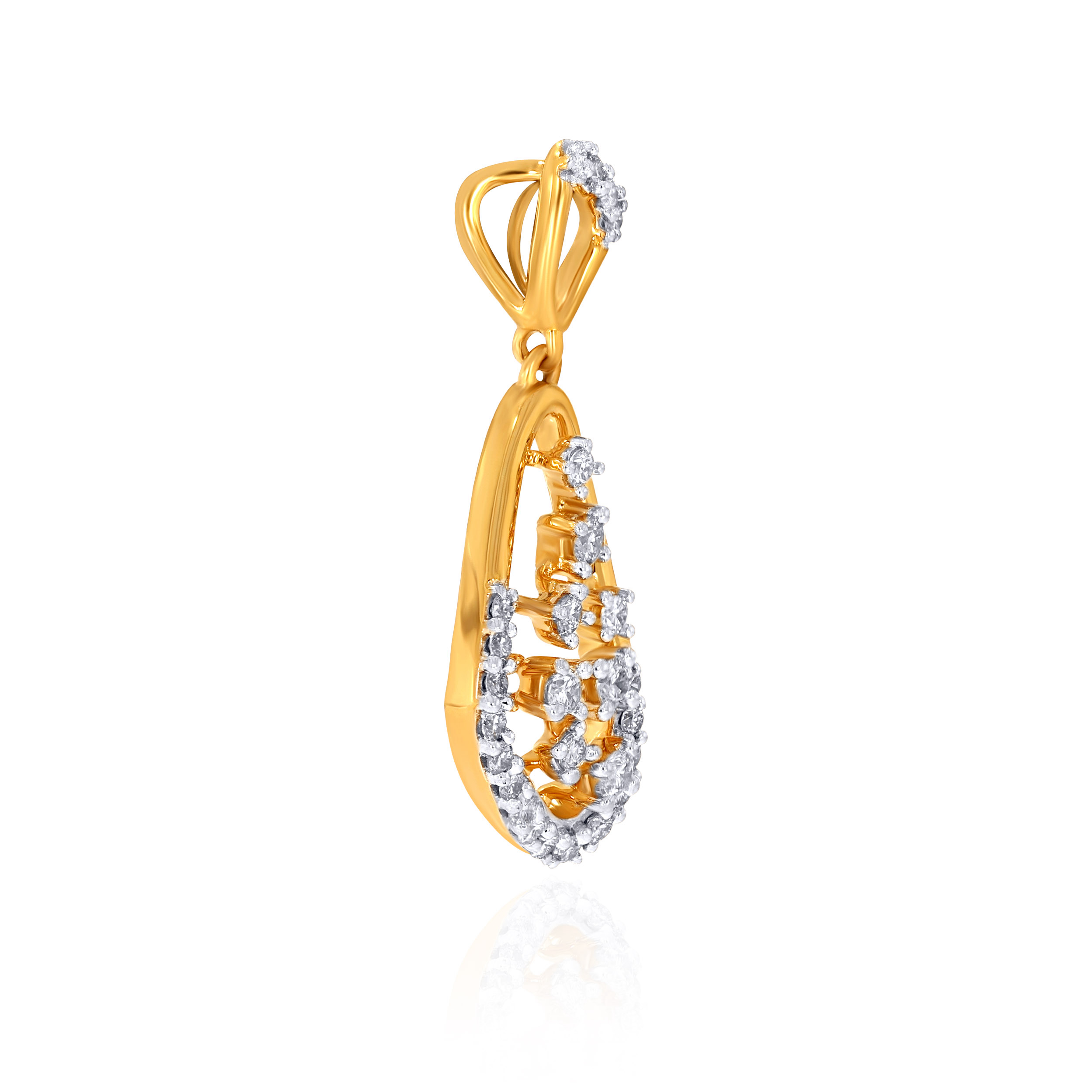 Aurea Leaf Diamond Pendant - Senco Gold and Diamonds