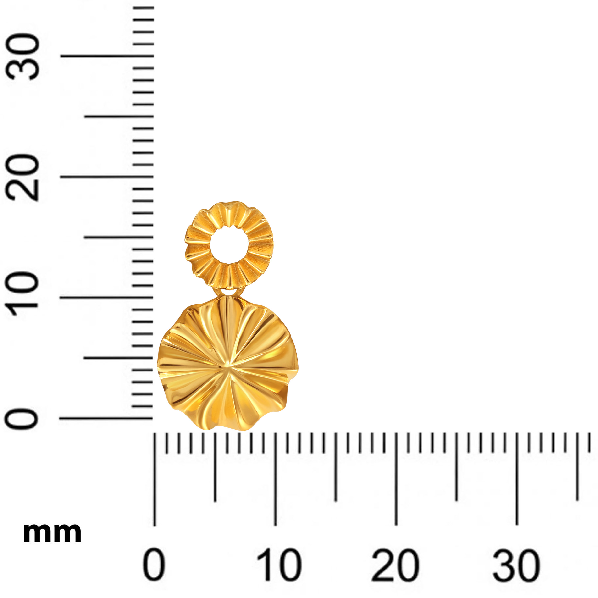Lotus Leaf Gold Studs - Senco Gold and Diamonds
