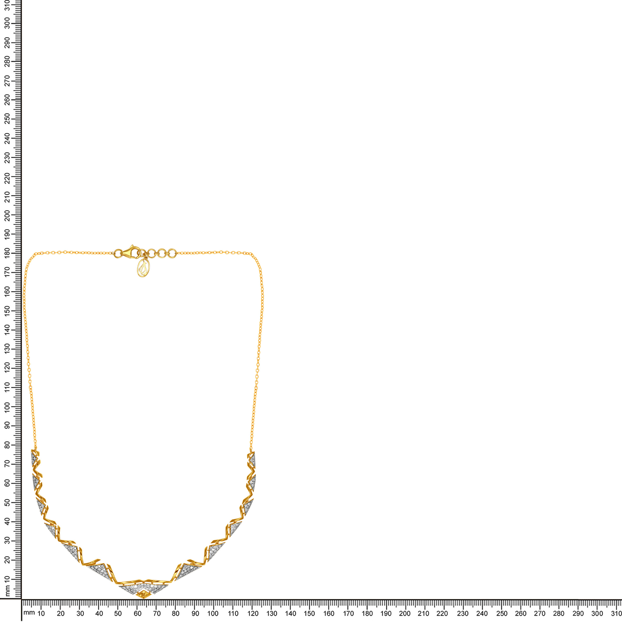 Zigzag Gleam Diamond Gold Necklace - Senco Gold and Diamonds