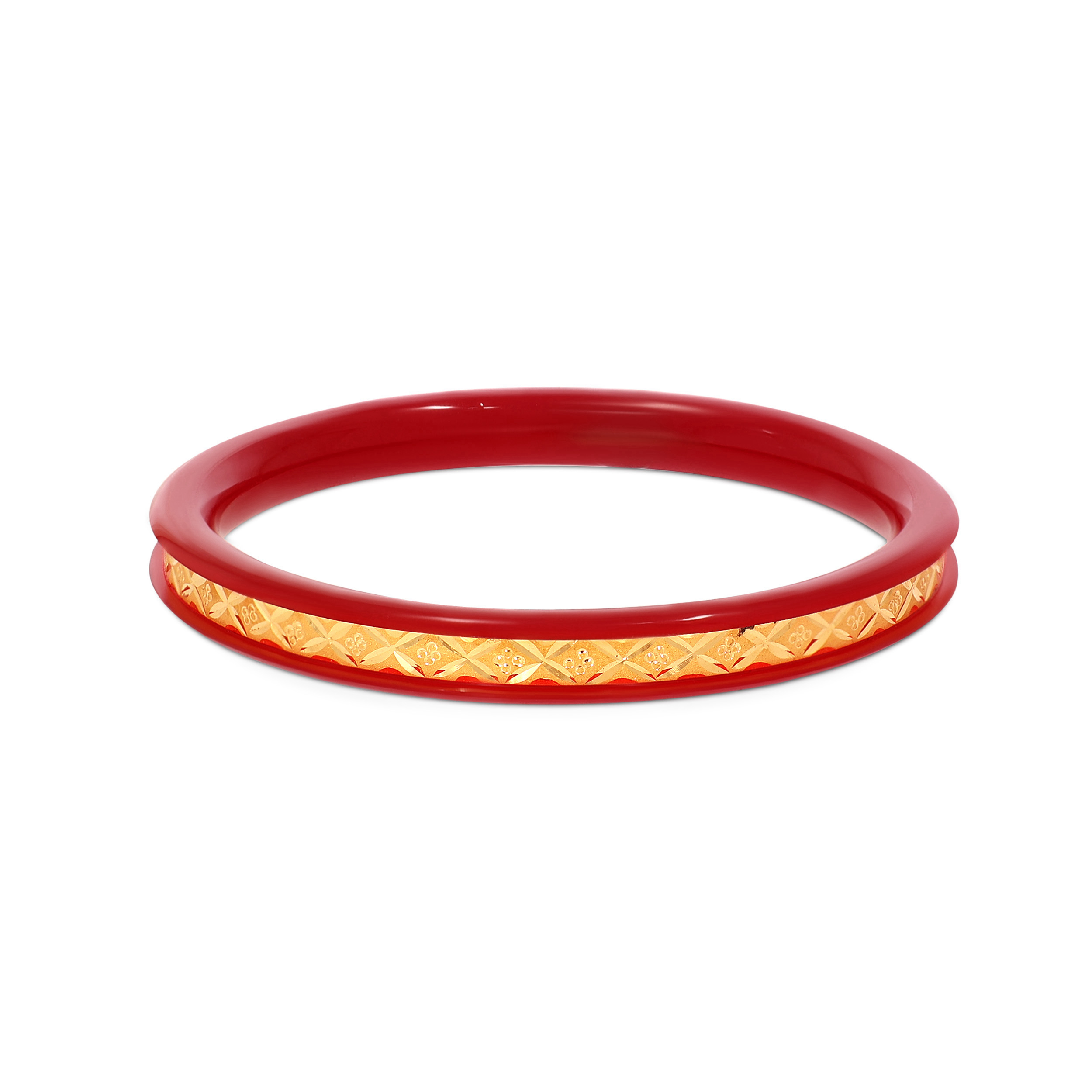 Traditionally Inspired Gold Pola Bangle - Senco Gold and Diamonds
