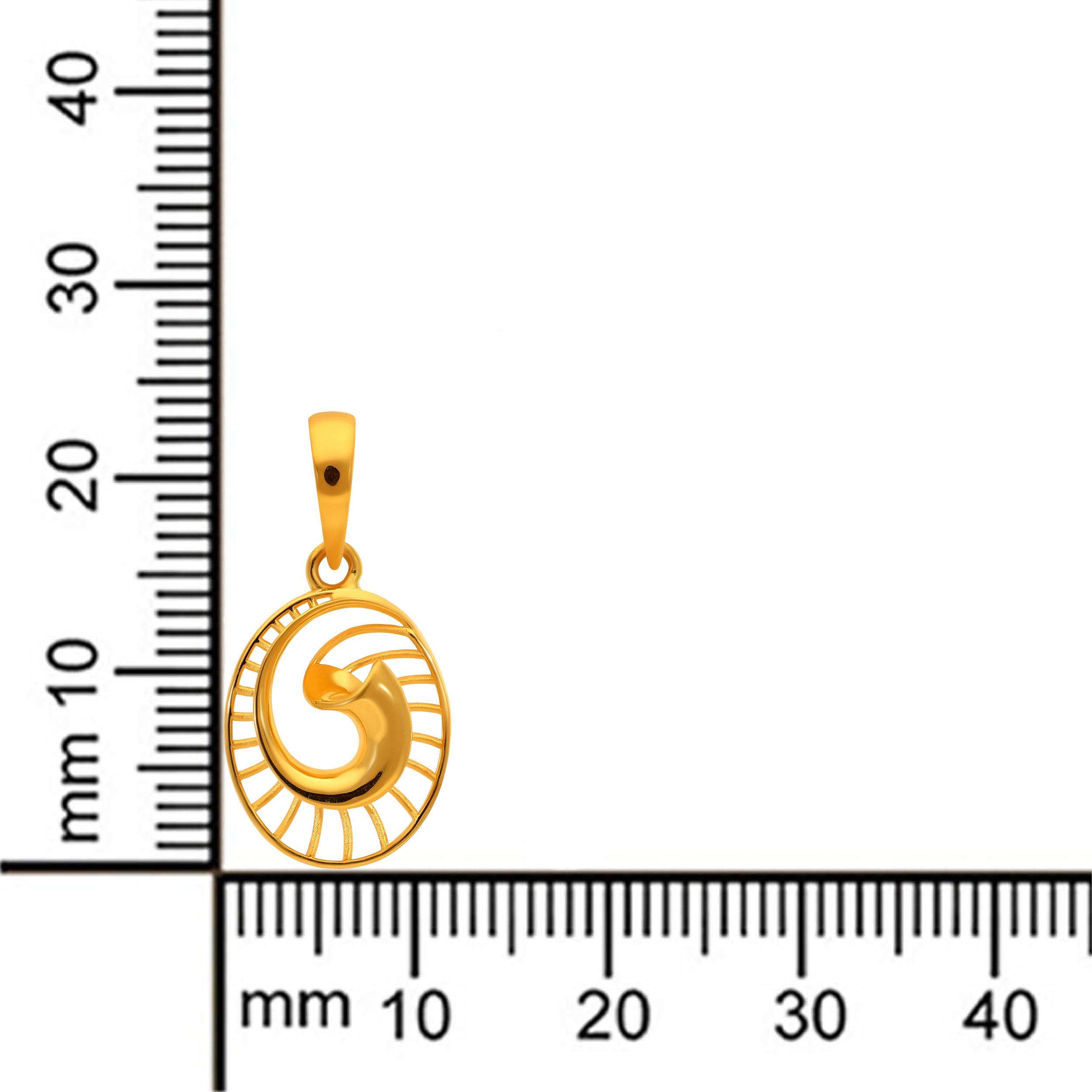 Sunlit Nebula Oval Gold Pendant - Senco Gold and Diamonds