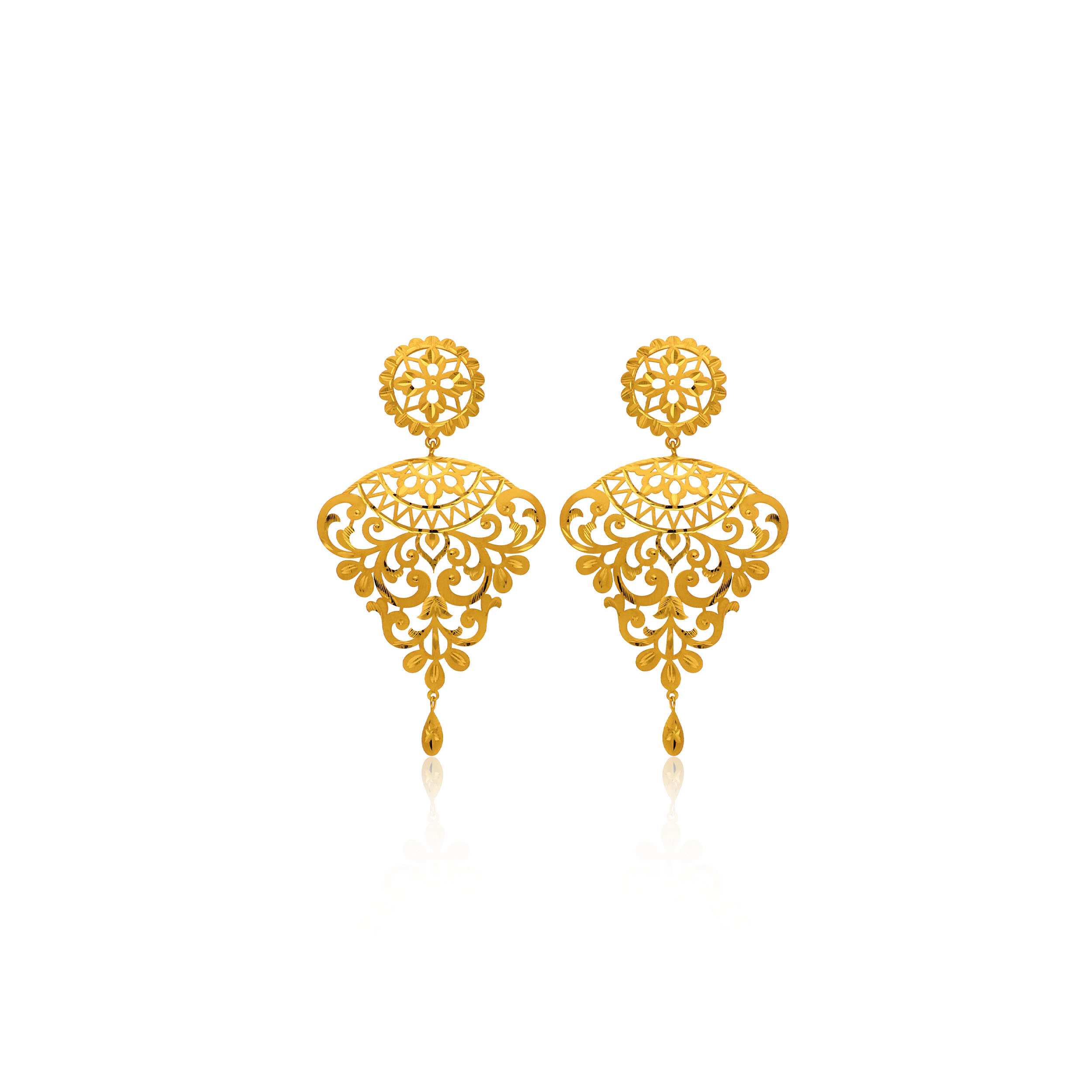 Royal Art Gold Earrings - Senco Gold and Diamonds