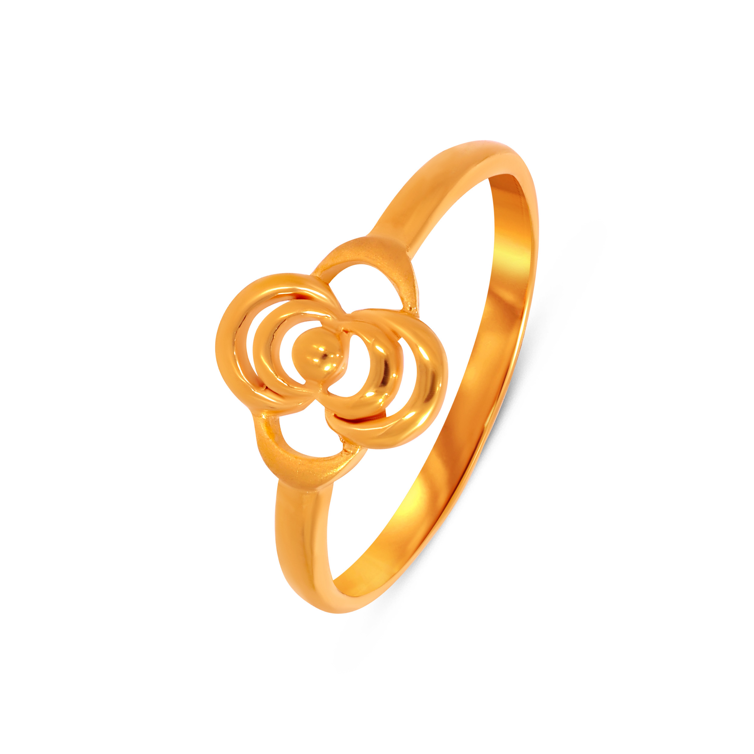 Spiral Flower Gold Ring - Senco Gold and Diamonds