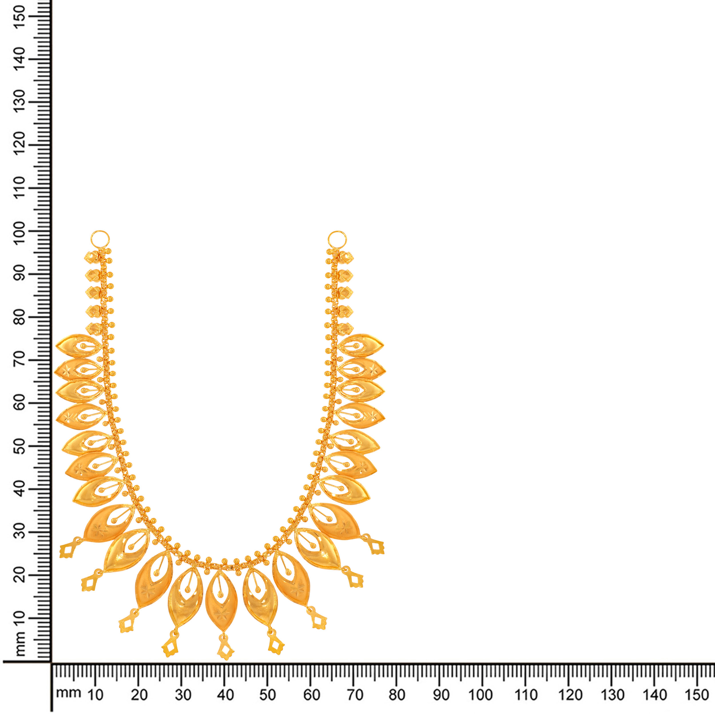 Intricate Petal Fringe Gold Necklace - Senco Gold and Diamonds
