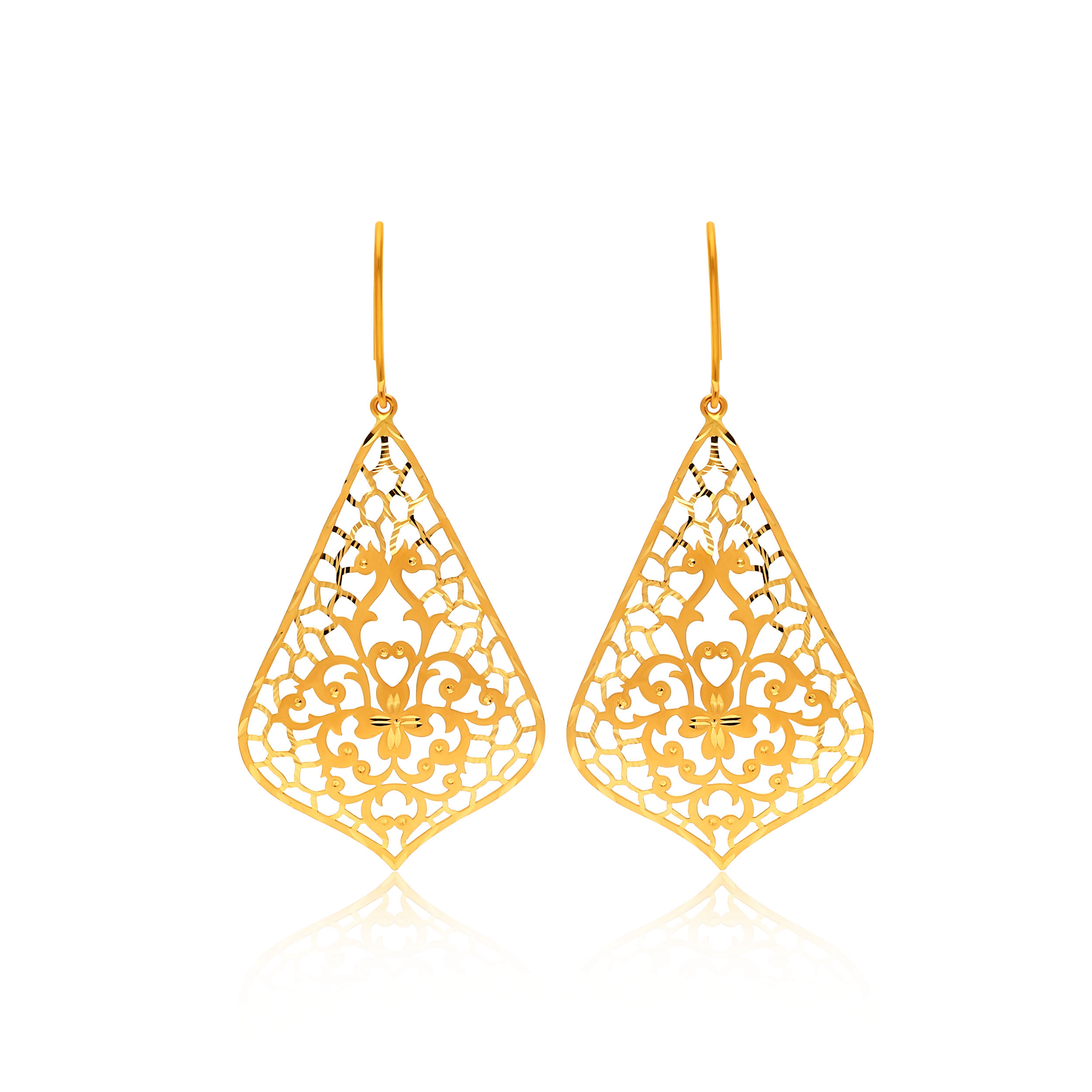 22K Yellow Gold Danglers_GP-SAD0006302 - Senco Gold and Diamonds