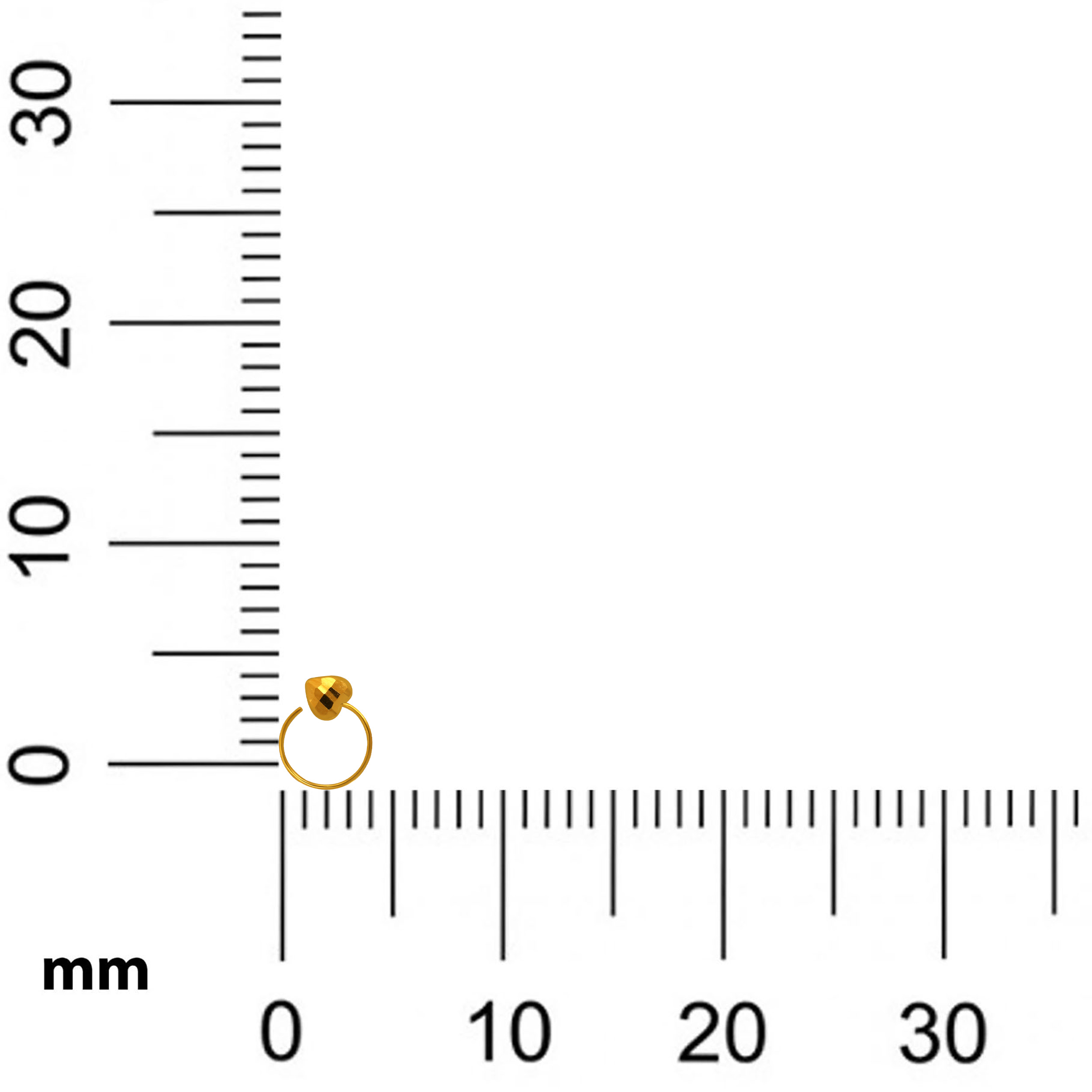Gleaming Heart Gold Nosepin - Senco Gold and Diamonds