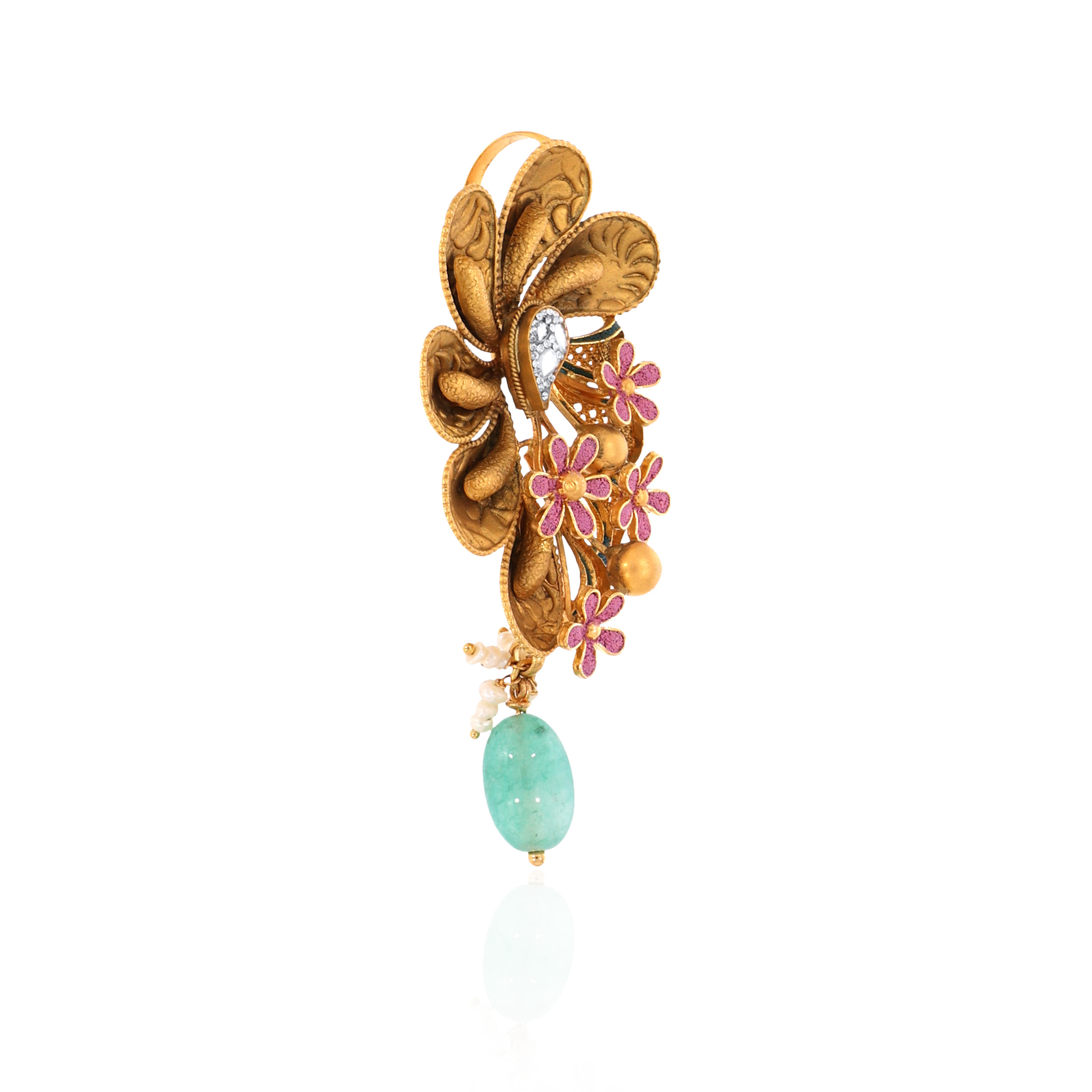 22K Yellow Gold Kundan Pendant-GPN-D000765110 - Senco Gold and Diamonds