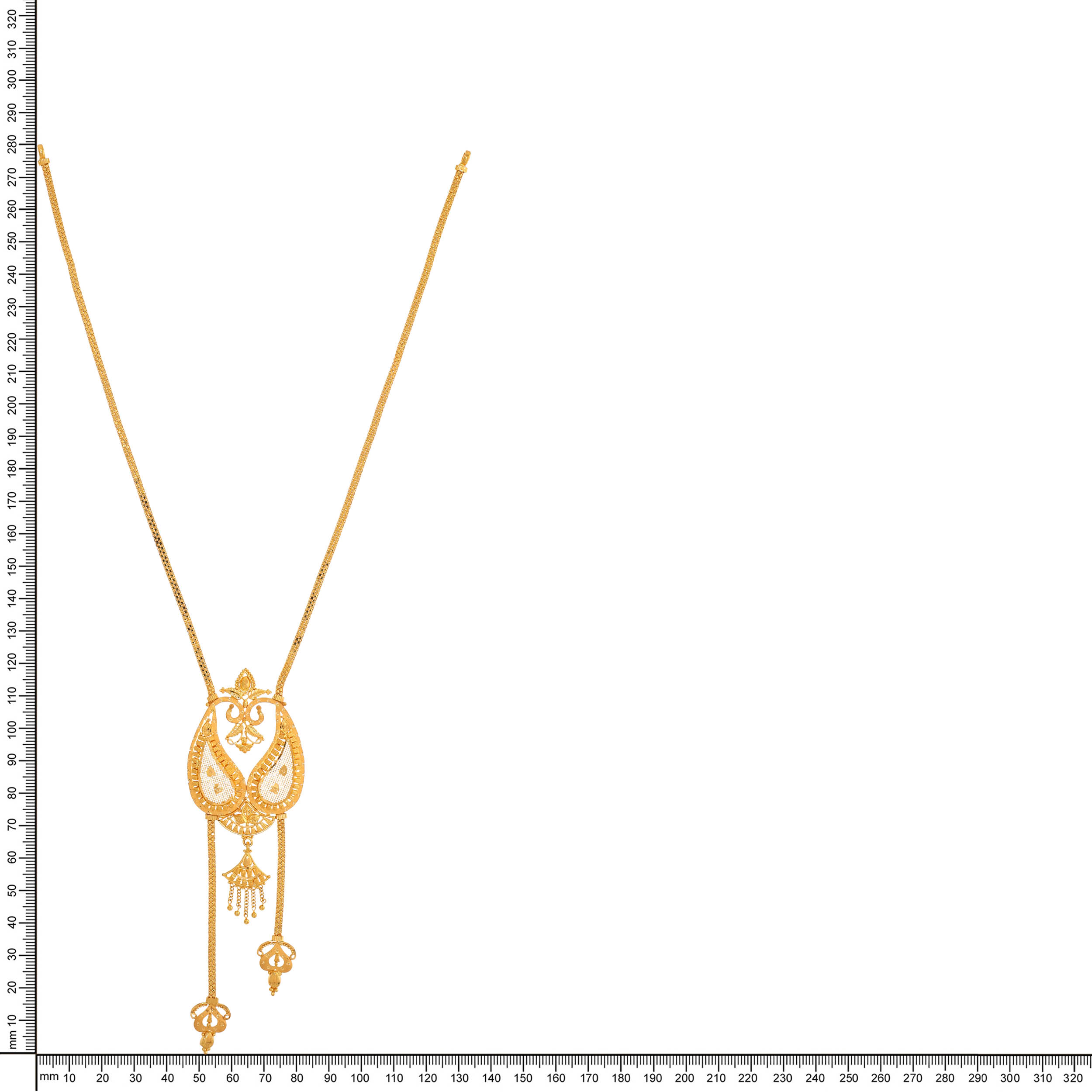 Dual Paisley Gold Necklace - Senco Gold and Diamonds