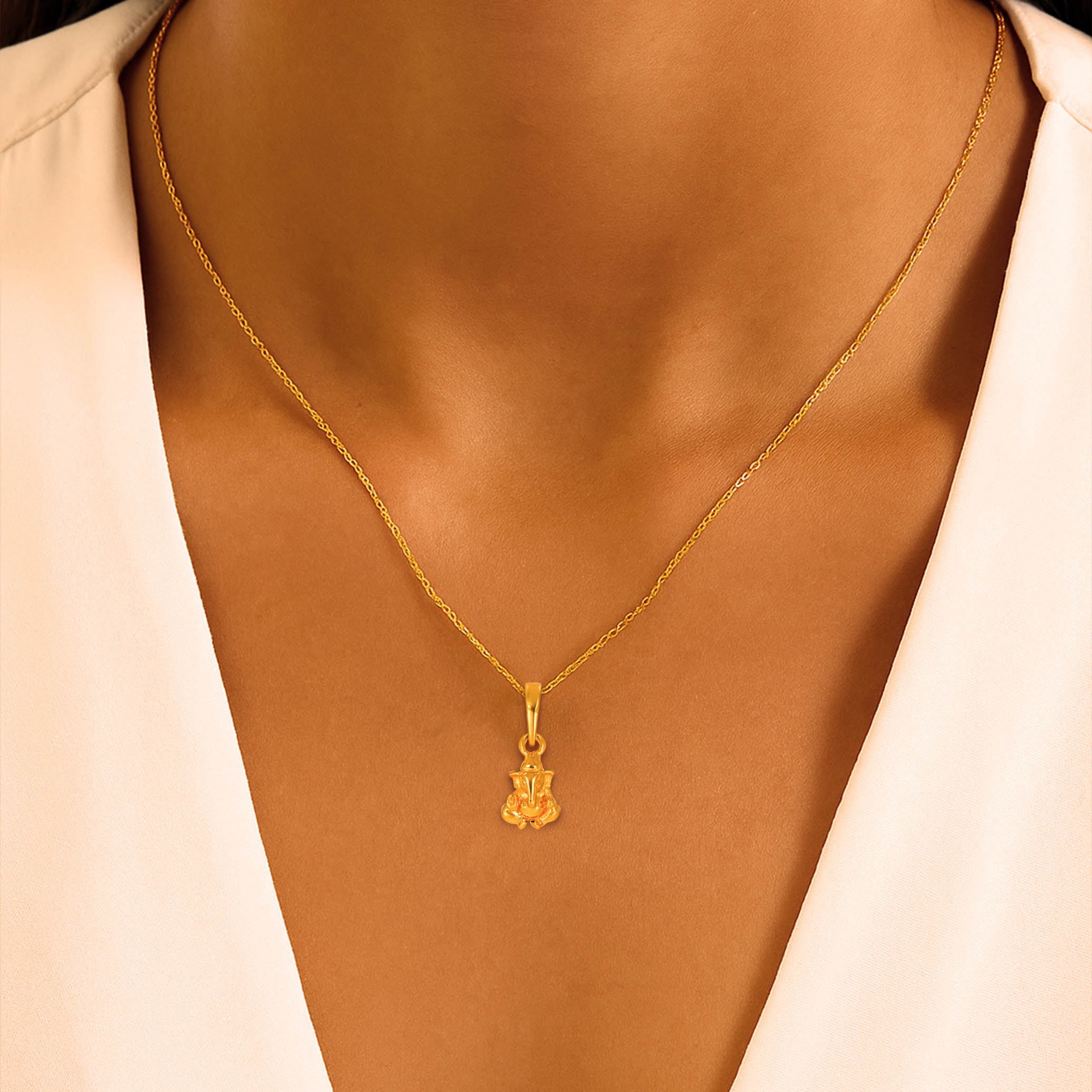 Spiritual Vighnaharta Gold Pendant - Senco Gold and Diamonds