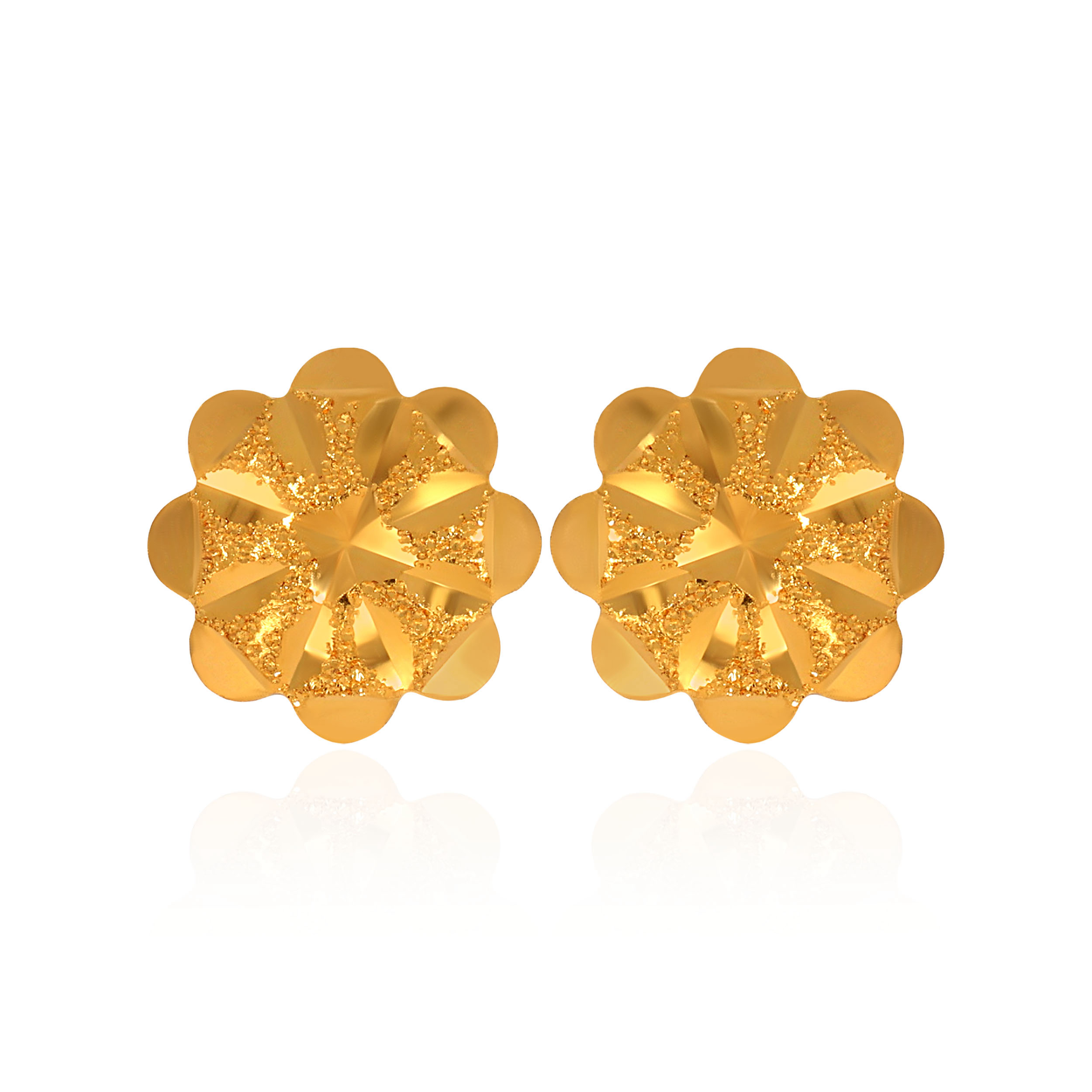 22K Yellow Gold Gold Studs Earrings-GP-D000659482 - Senco Gold and Diamonds
