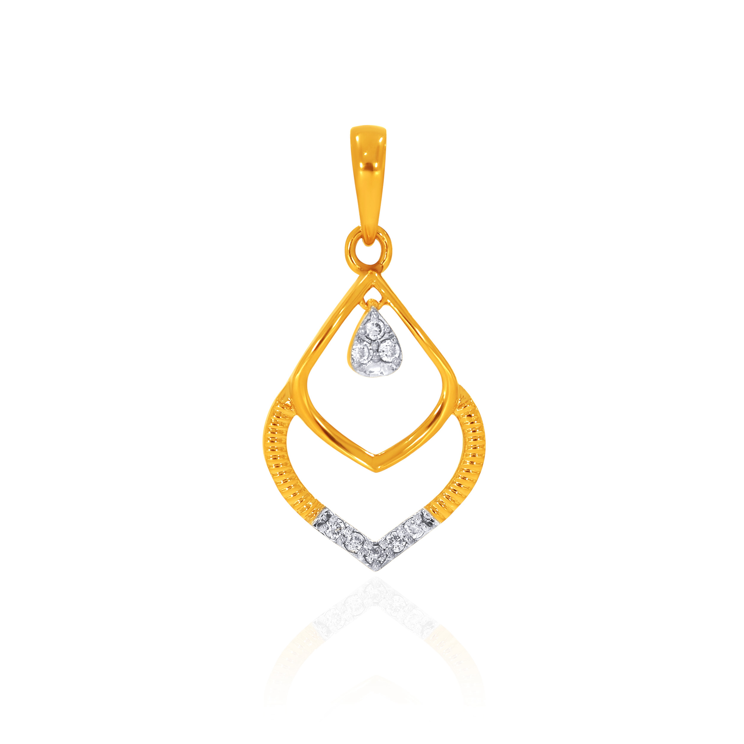 Sparkle Outline Diamond Pendant - Senco Gold and Diamonds