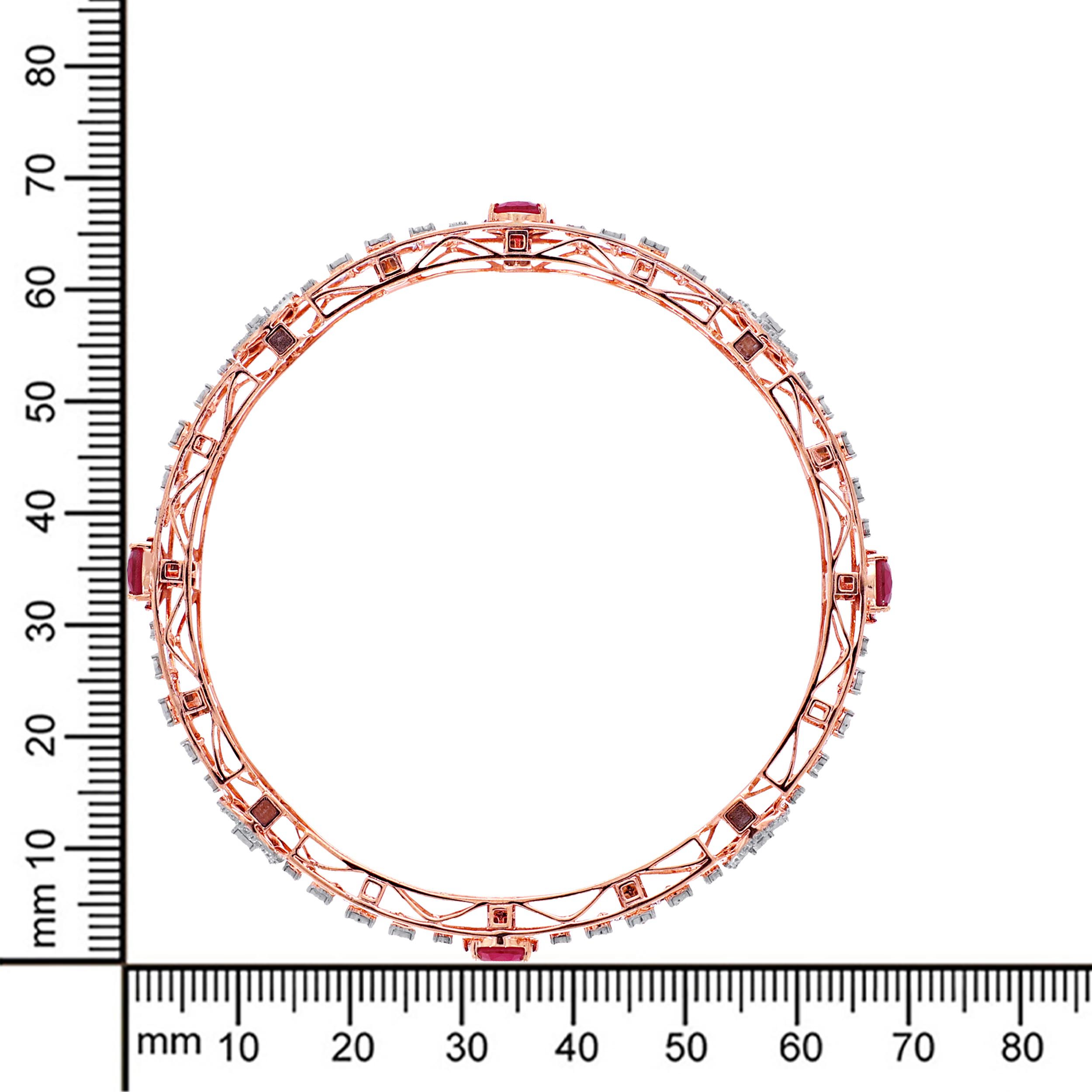 Rosy Tales Magnetic Diamond Bangle - Senco Gold and Diamonds