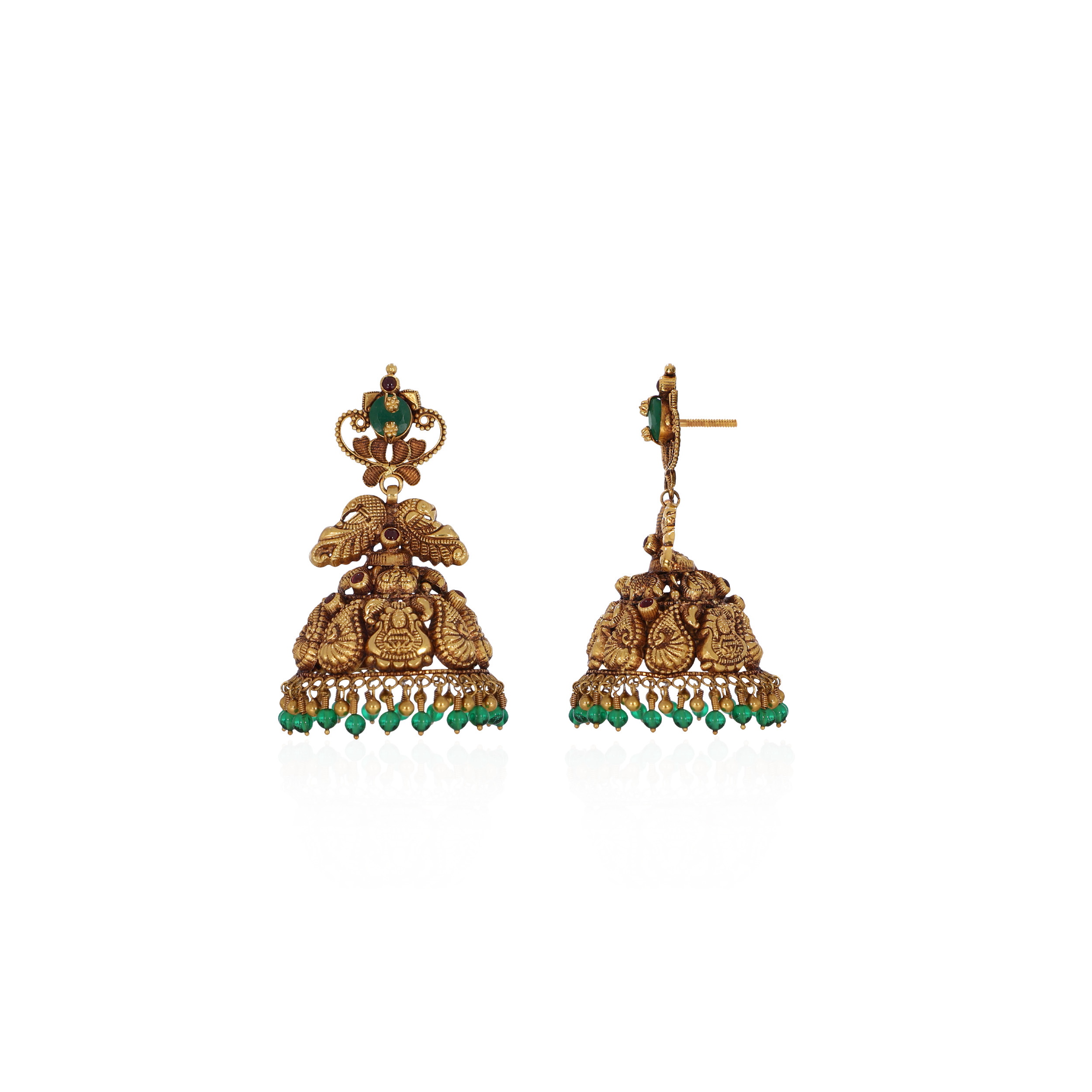 Regal Art Gold Jhumka Earrings - Senco Gold and Diamonds