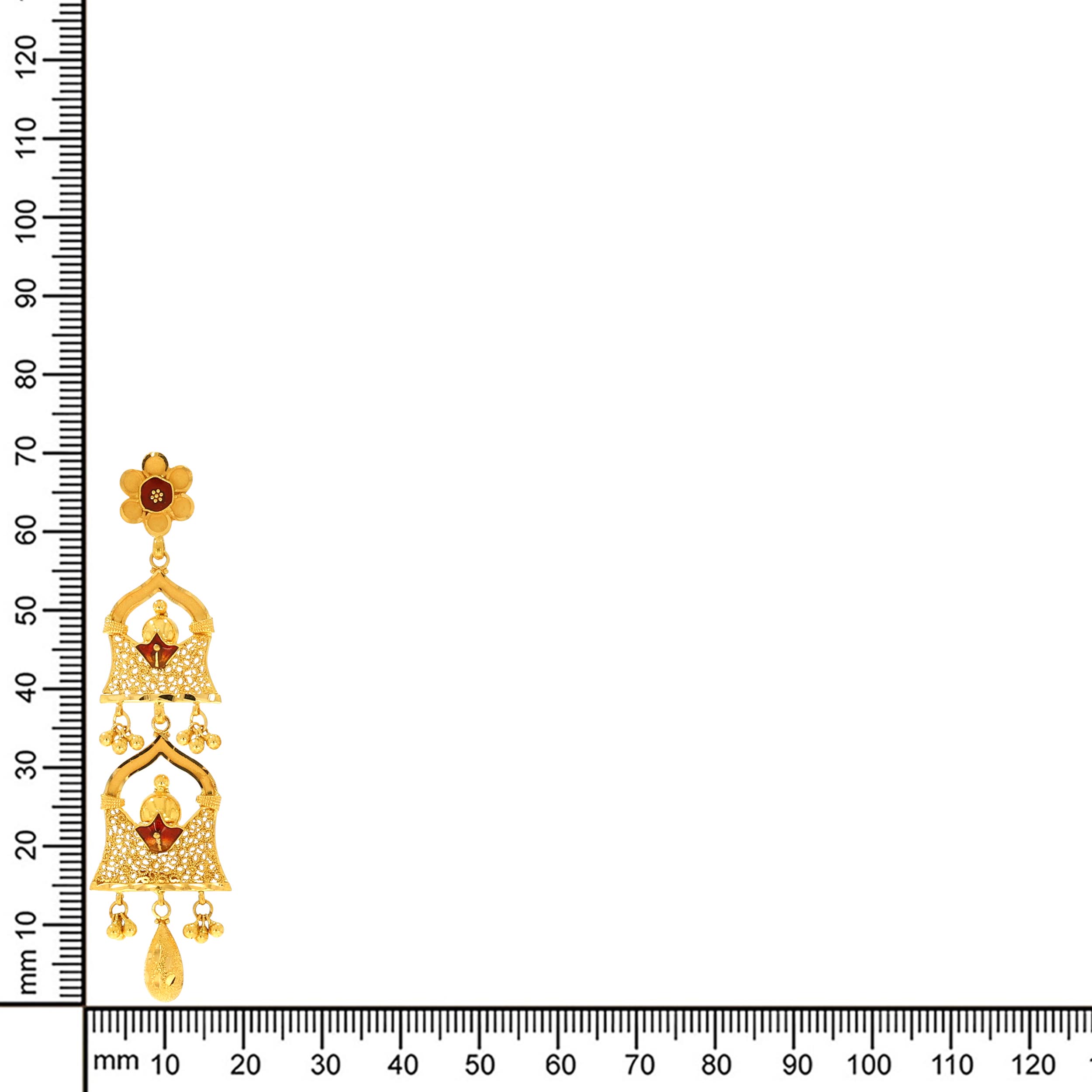 Divine Deity Gold Danglers - Senco Gold and Diamonds