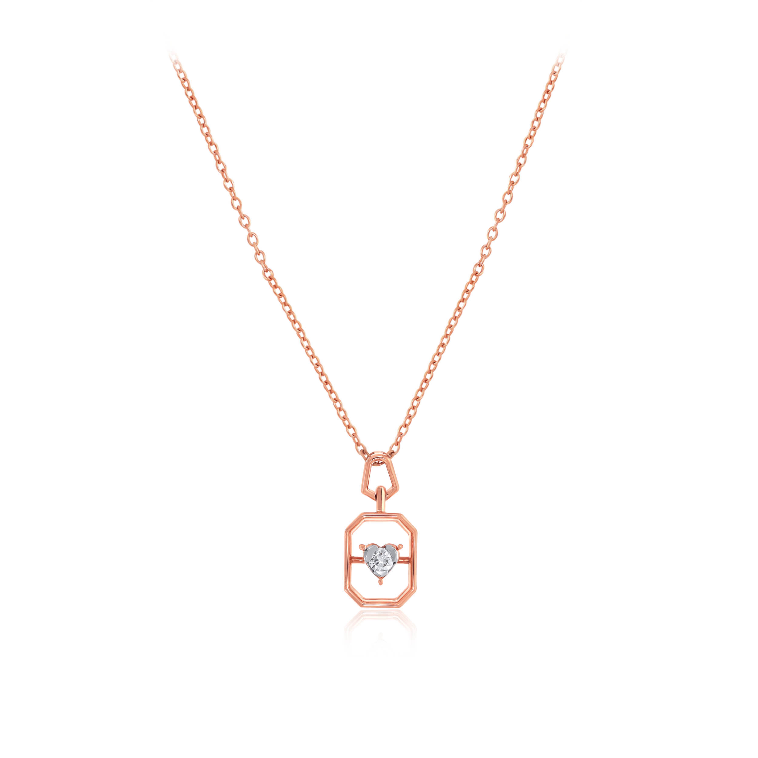 Seal of Love Diamond Chain Pendant - Senco Gold and Diamonds