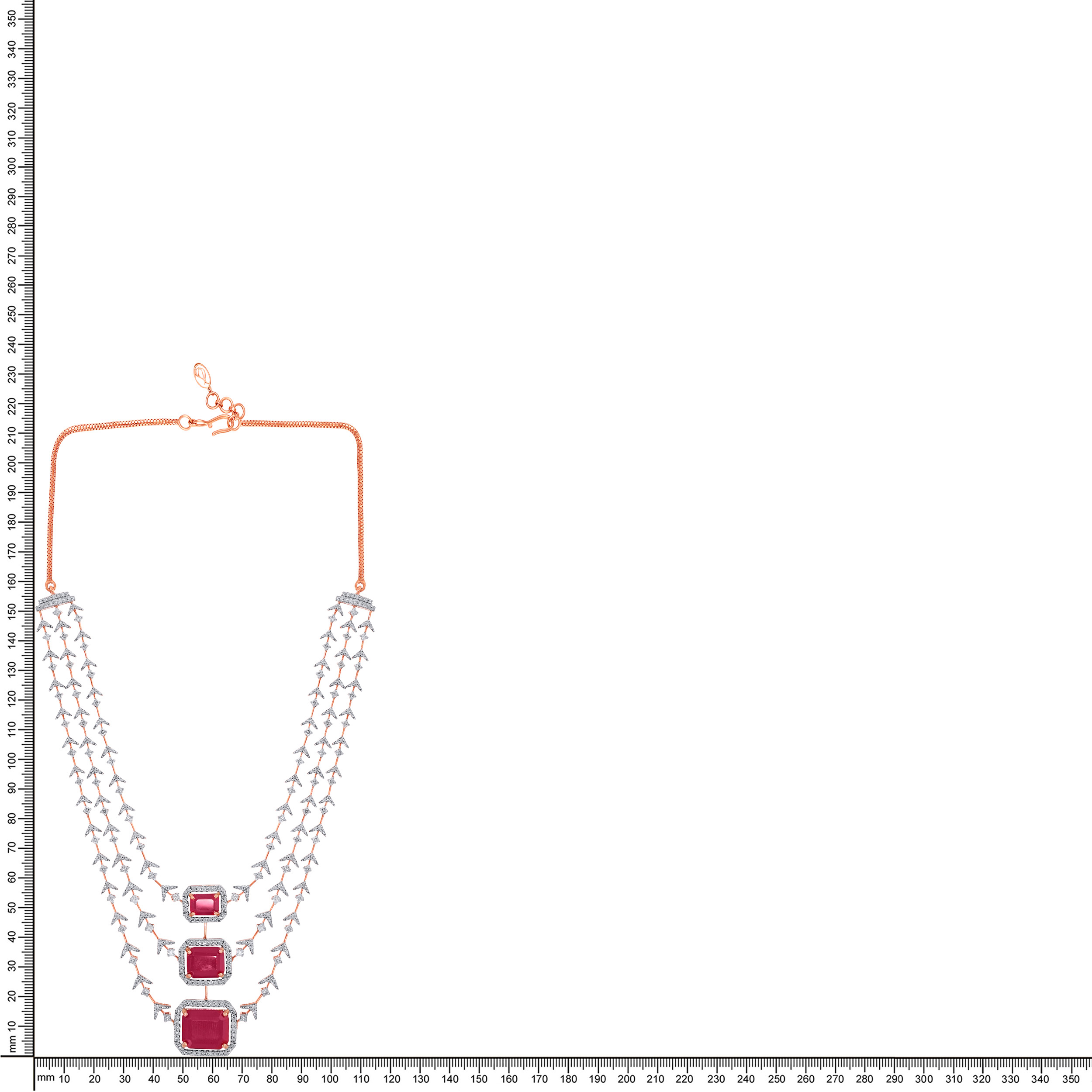 Trilara Scarlet Diamond Layered Necklace - Senco Gold and Diamonds