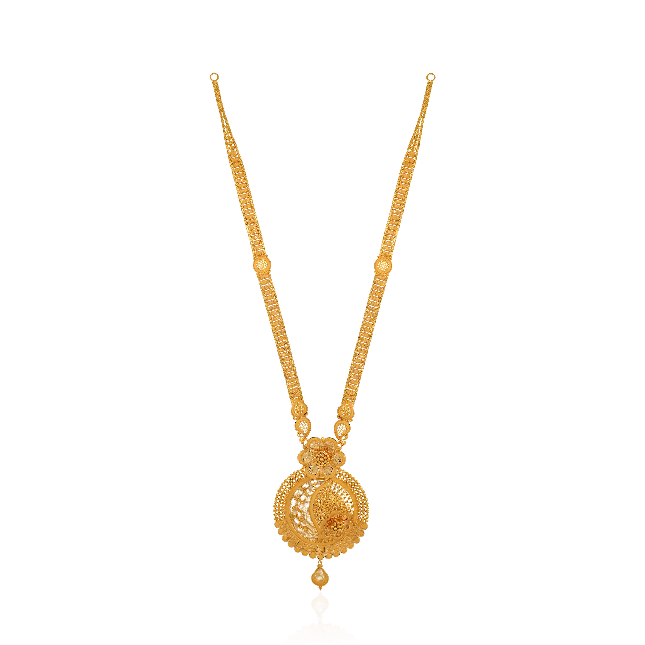 Regal Ceremonial Gold Sitahar Necklace - Senco Gold and Diamonds