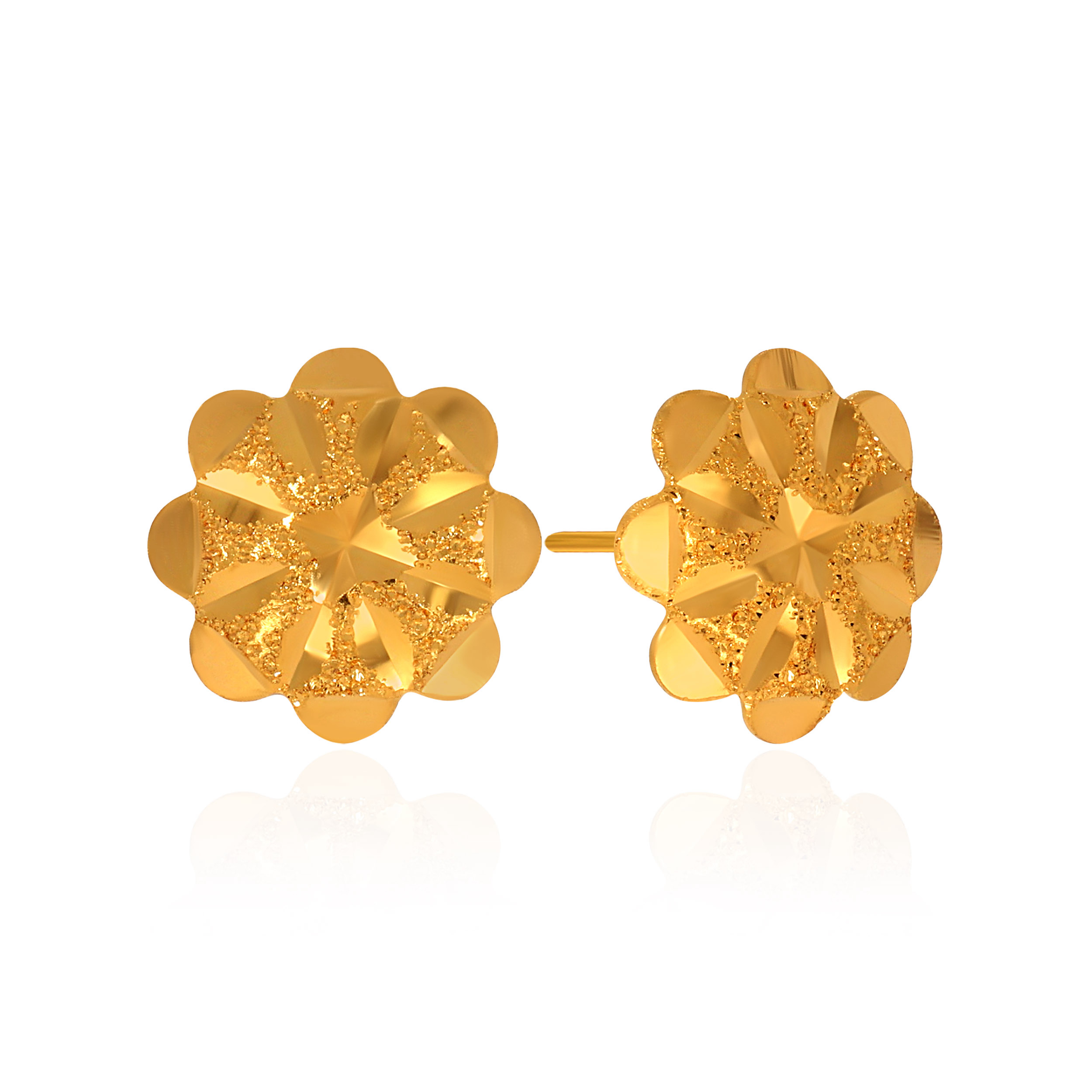 22K Yellow Gold Gold Studs Earrings-GP-D000659482 - Senco Gold and Diamonds