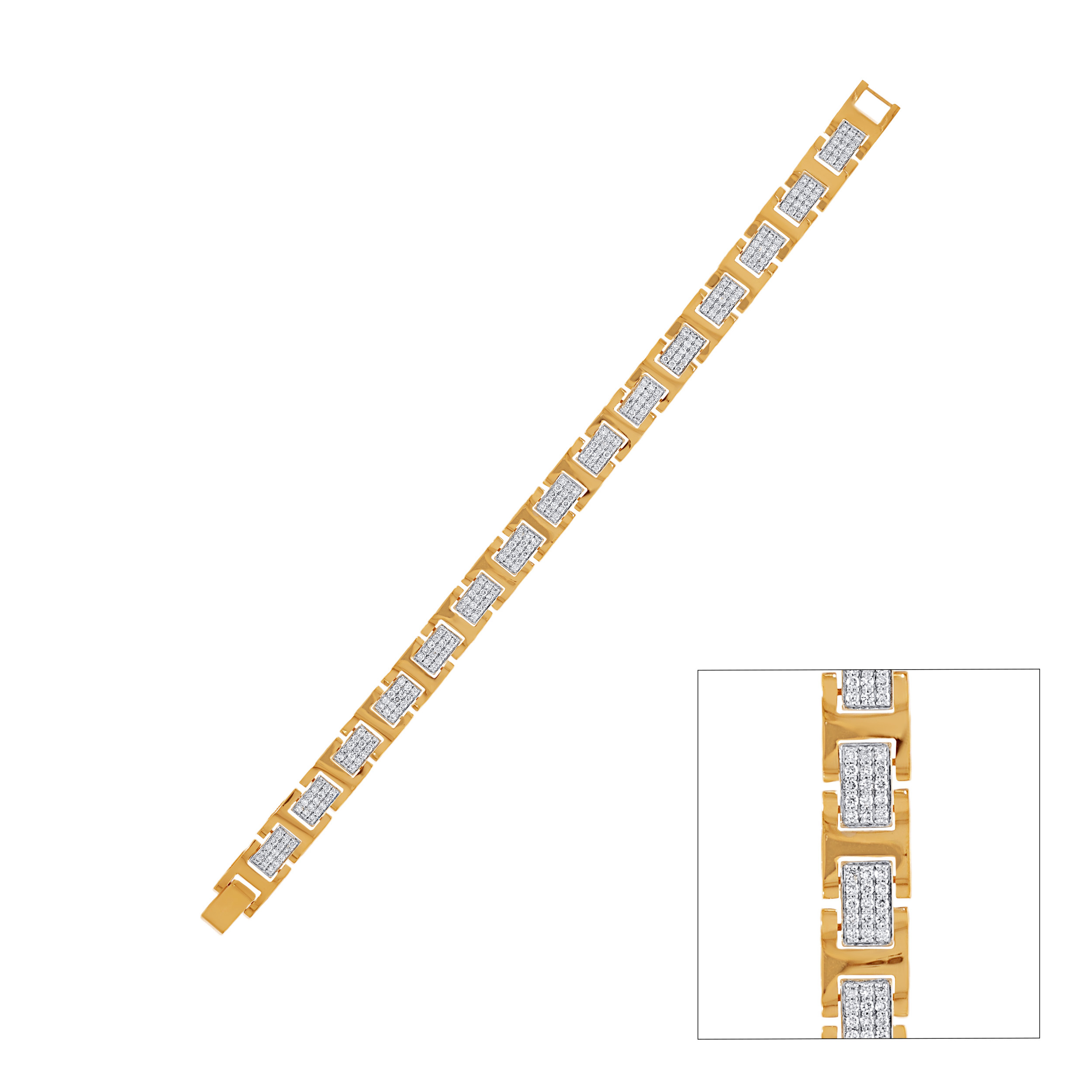 Luxe Grid Men's Diamond Wristlet - Senco Gold and Diamonds