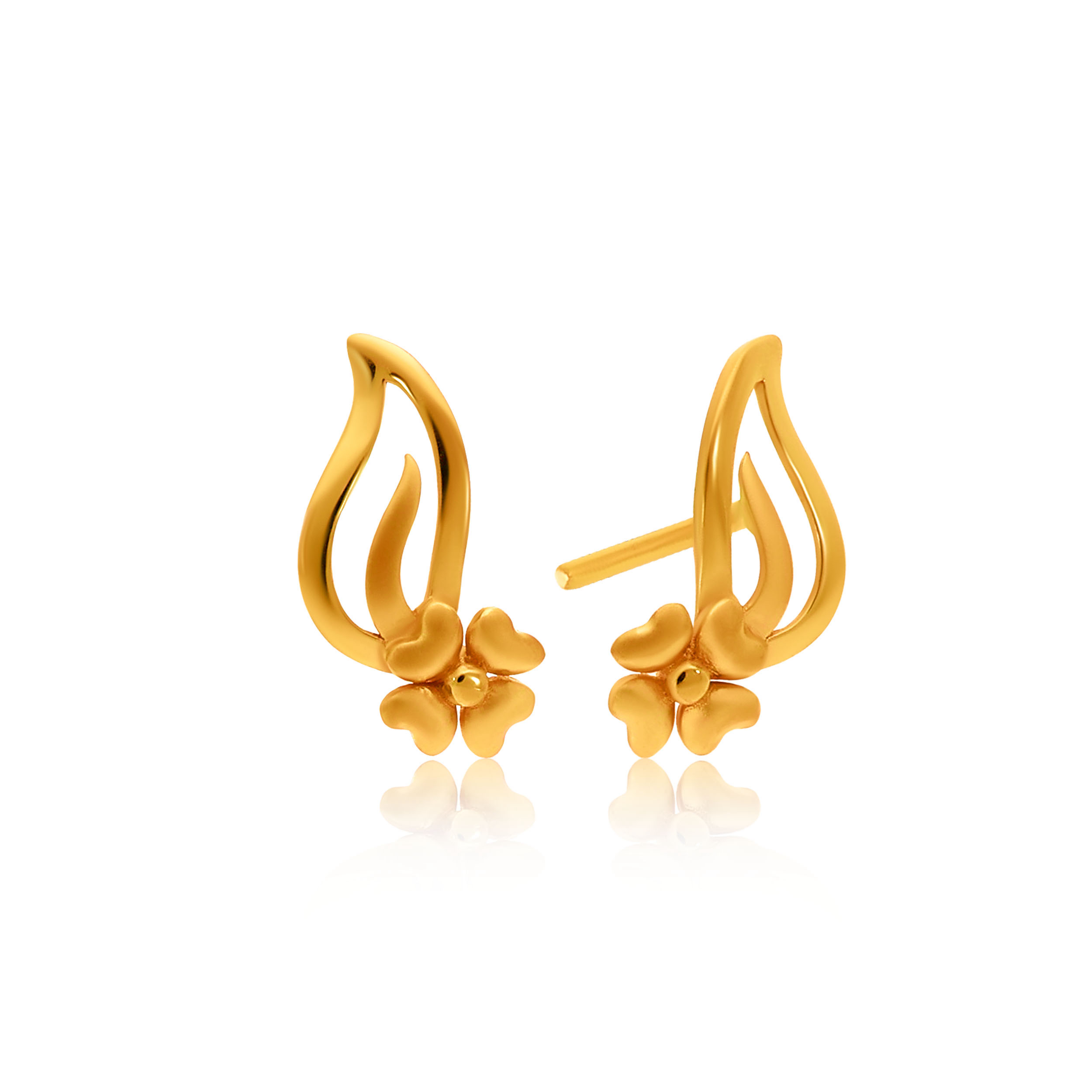 VersaLeaf Clover Gold Studs - Senco Gold and Diamonds