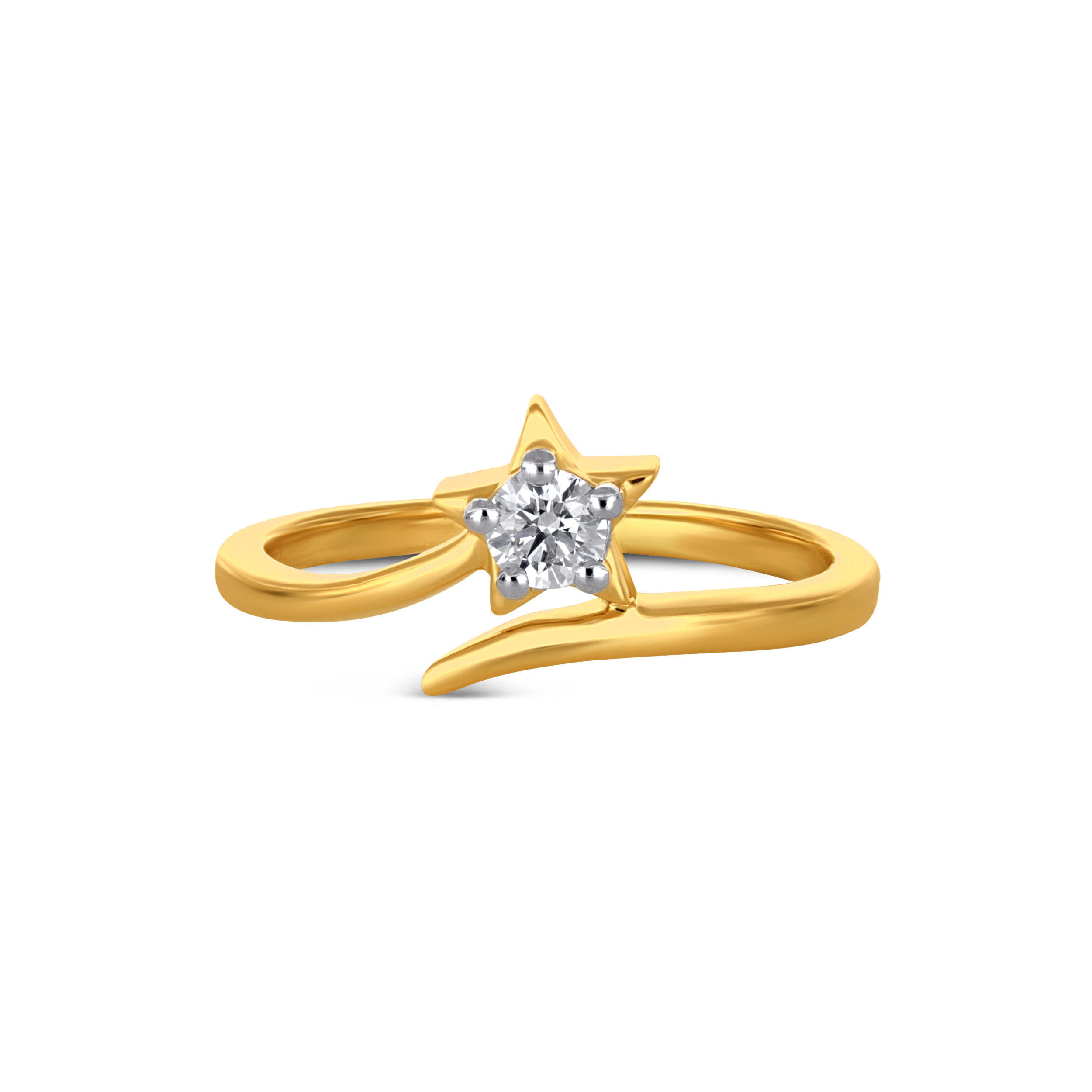 Astra Twirl Solitaire Diamond Ring - Senco Gold and Diamonds