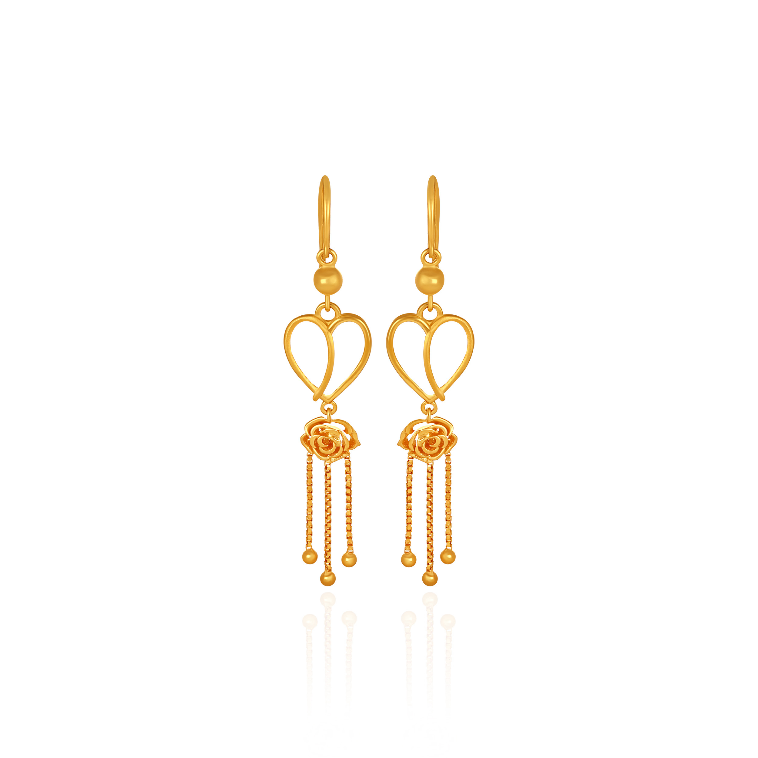 Luminous Layered Gold Earrings - Senco Gold and Diamonds
