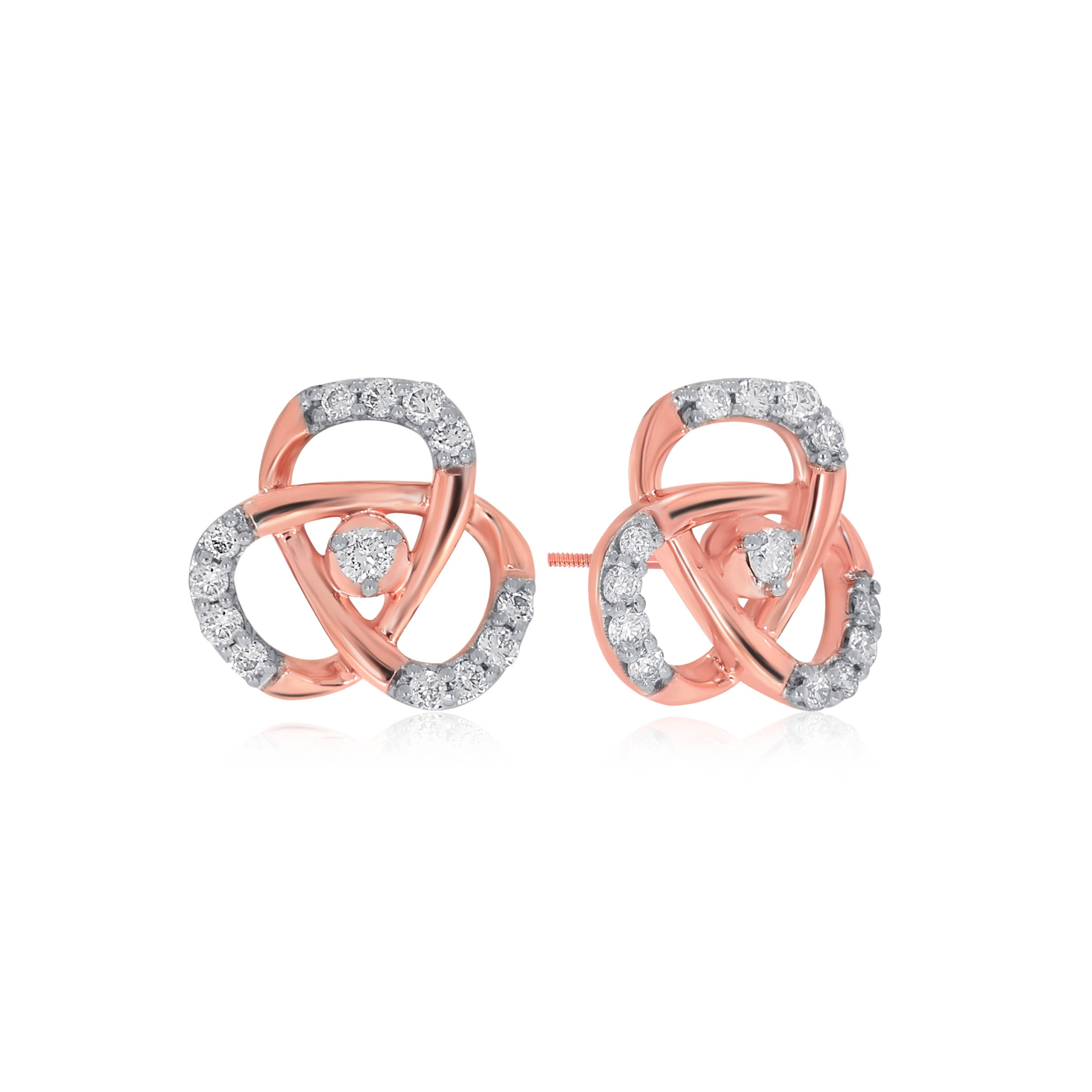 Looped Radiance Diamond Studs - Senco Gold and Diamonds