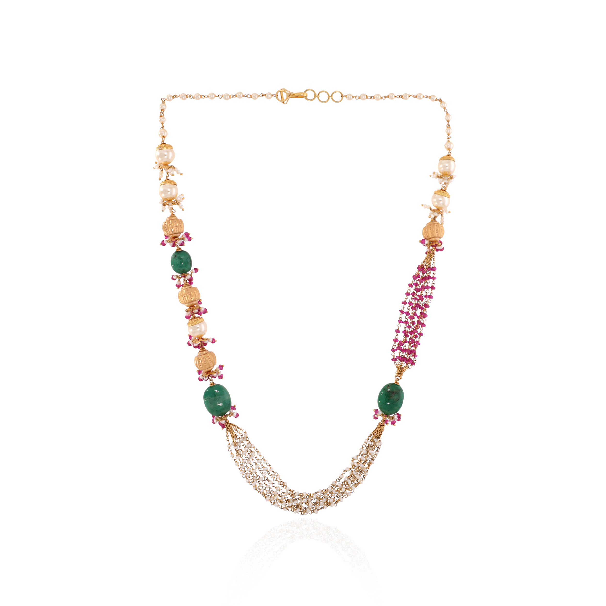 22K Yellow Gold Kundan Necklace-GN-D000782882 - Senco Gold and Diamonds