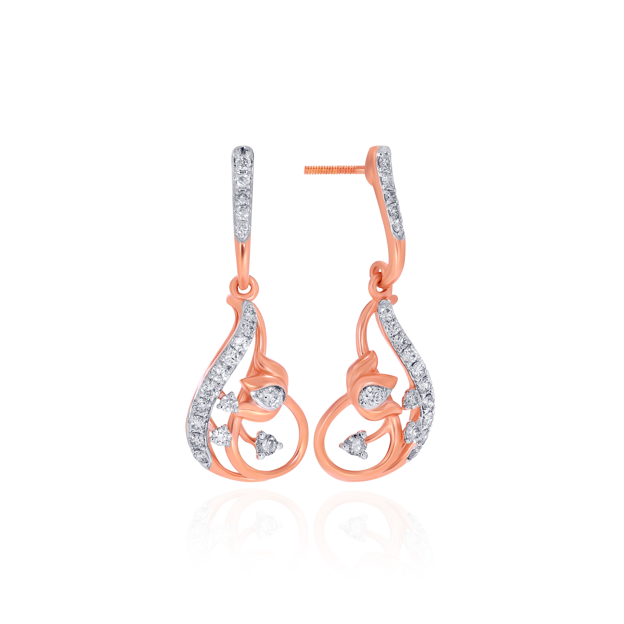 Refined Petals Diamond Earrings - Senco Gold and Diamonds