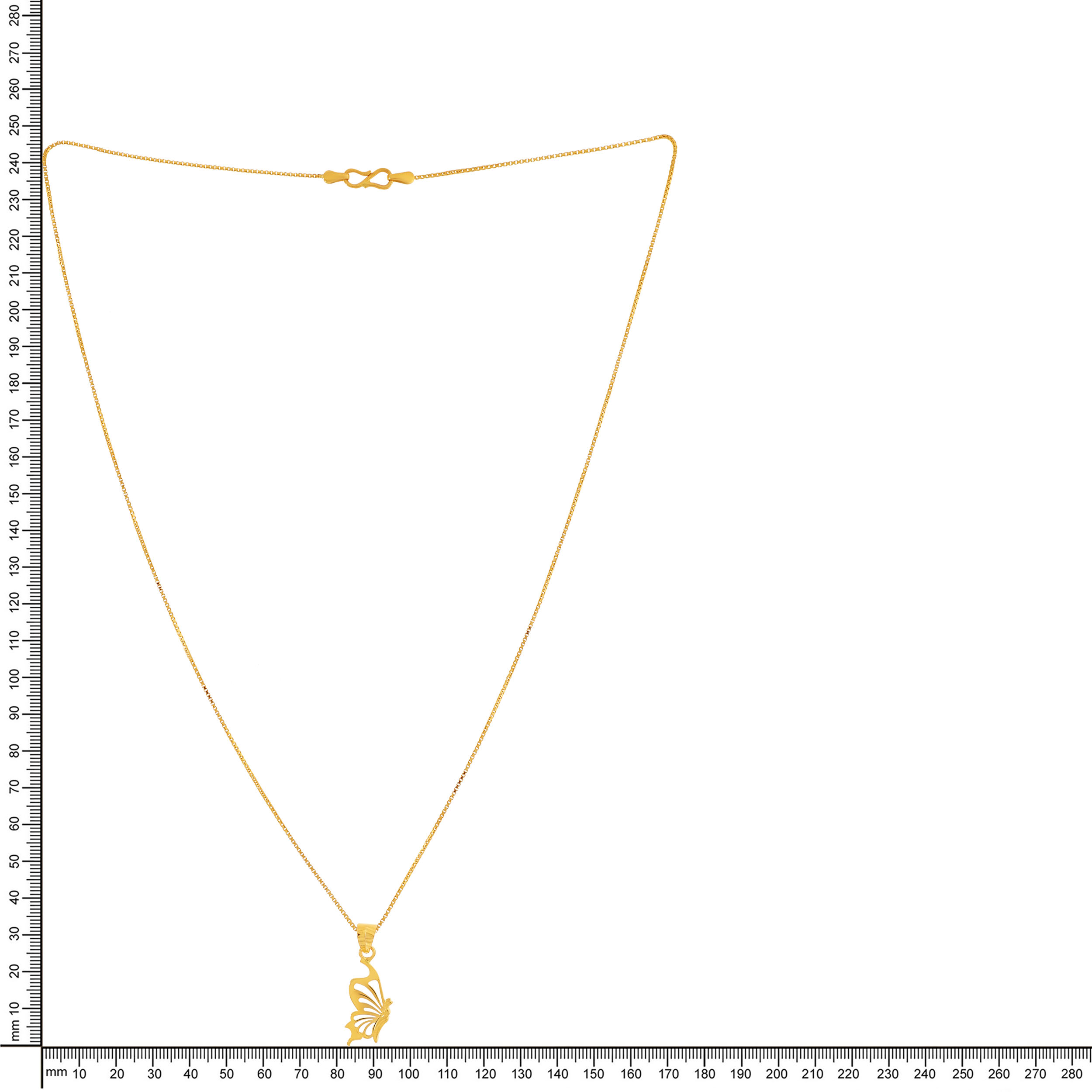 Dreamy Wings Gold Chain Pendant - Senco Gold and Diamonds