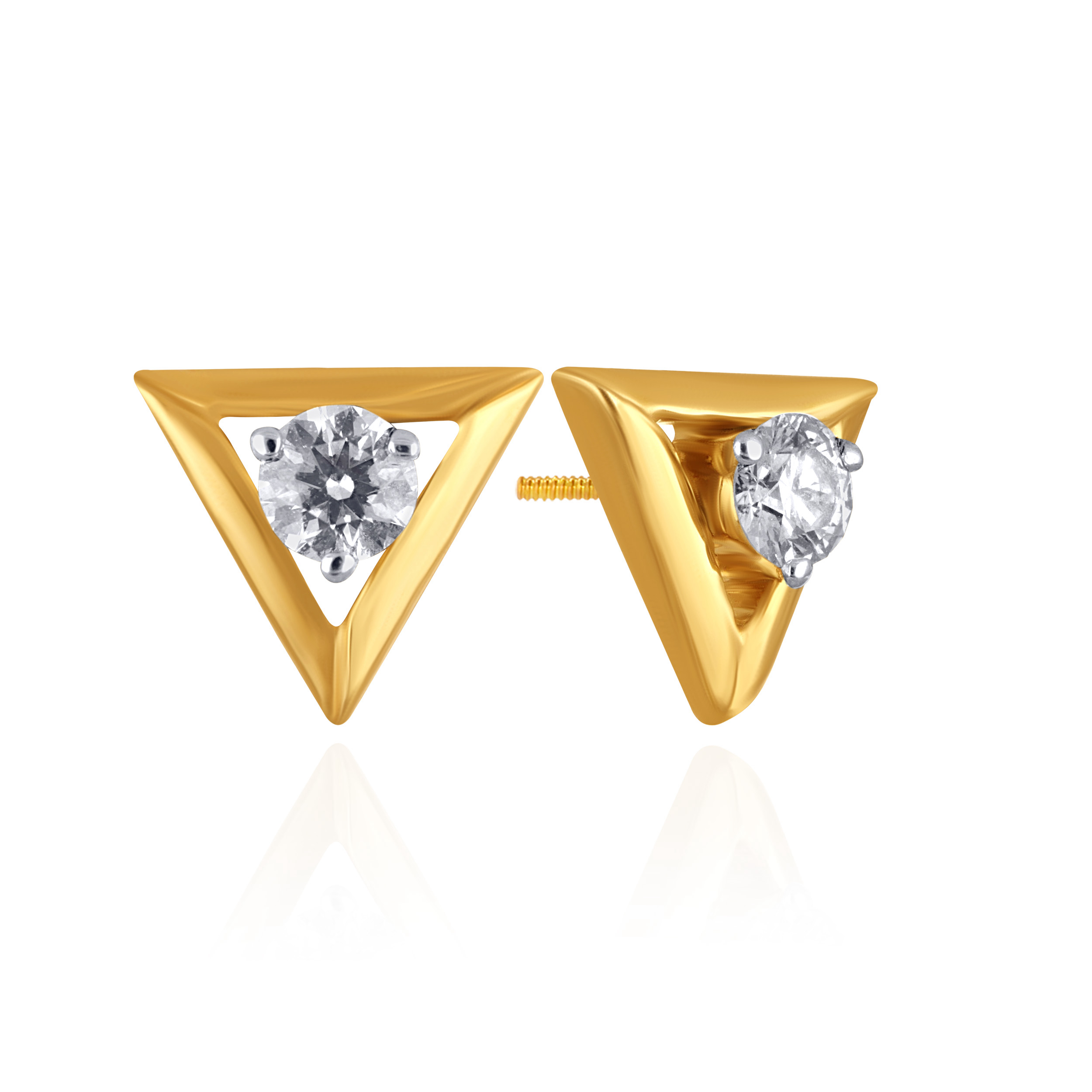Verta Solitaire Diamond Studs - Senco Gold and Diamonds