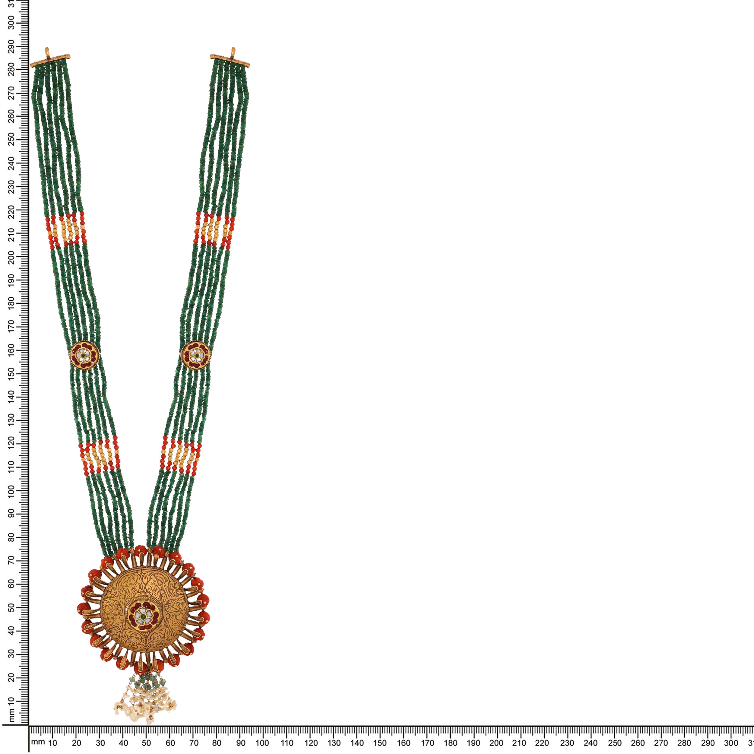 22K Yellow Gold Kundan Necklace-GN-D000788441 - Senco Gold and Diamonds